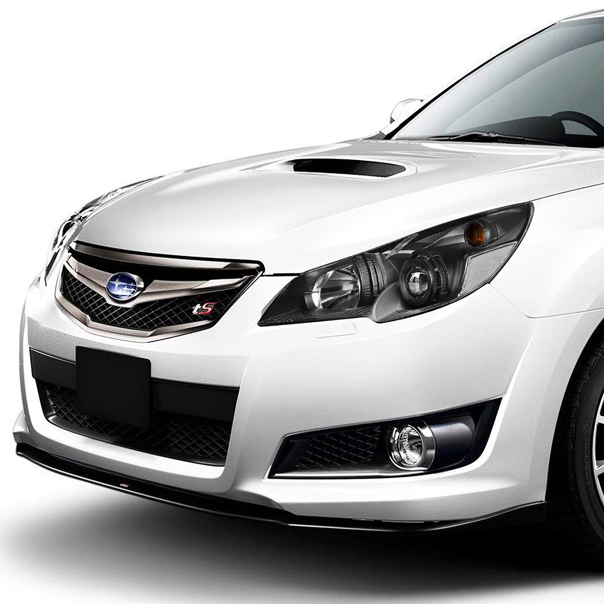 DNA Motoring HL-OH-SLEG10-BK-CL1 Black Housing Clear Corner Projector Headlights Replacement for 2010-2014 Subaru Legacy Outback - Upgrade Your Nighttime Driving Visibility & Style