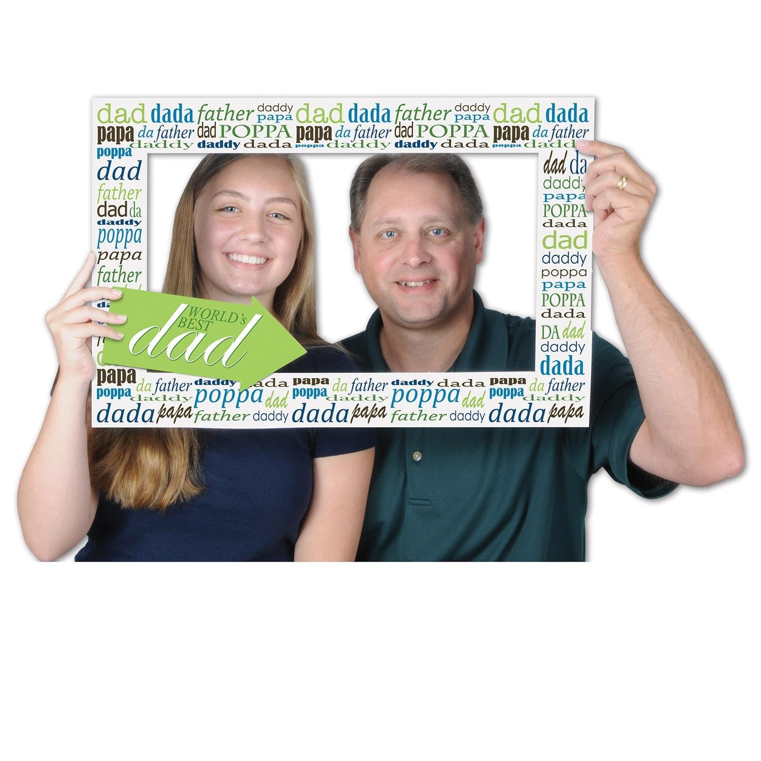 12 Pack Beistle Father's Day Photo Fun Frames - Funny Picture Props for Dad's Birthday Party, Family Reunions & Father's Day Celebrations