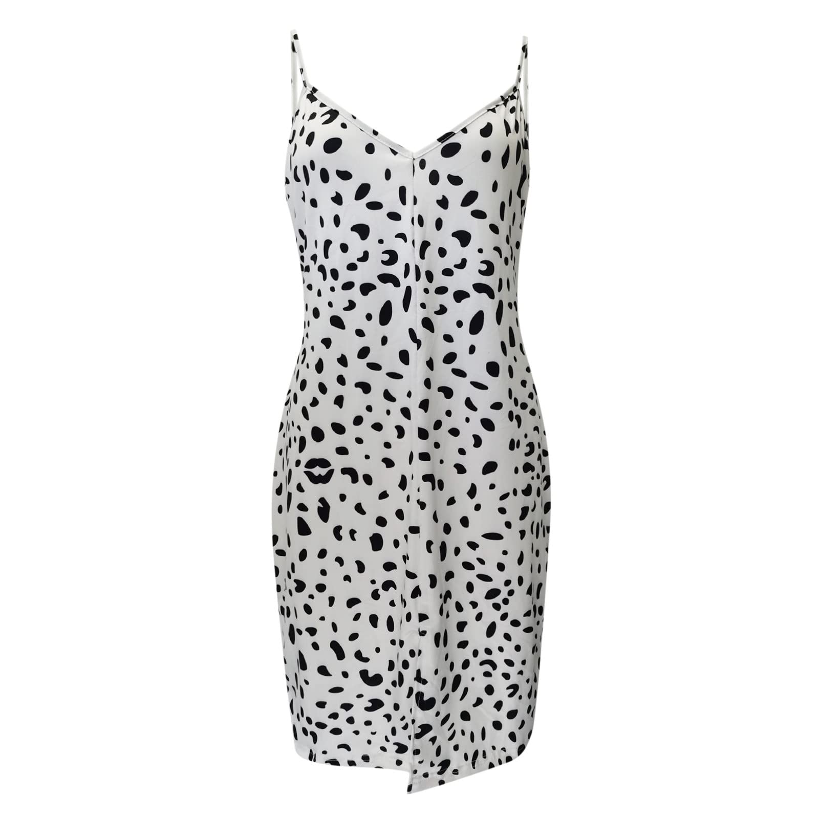 **ALLZ Women's Casual Summer Sundress - Sexy Leopard Print Camisole Mini Dress for Beach, Party & Vacation**