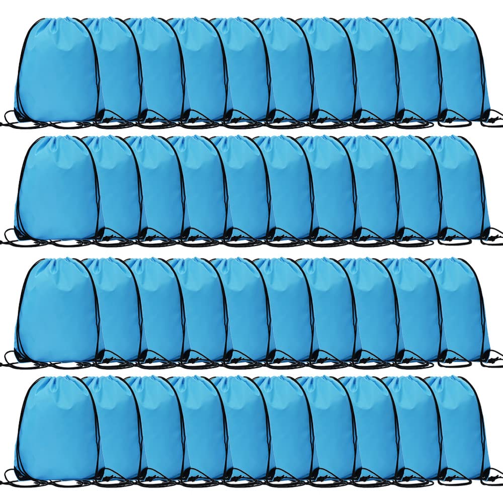20 Pack Drawstring Backpack Bulk - Durable Polyester Cinch Bags for School, Gym, Sports & Travel - Lightweight String Bags for Students, Athletes & Outdoor Activities