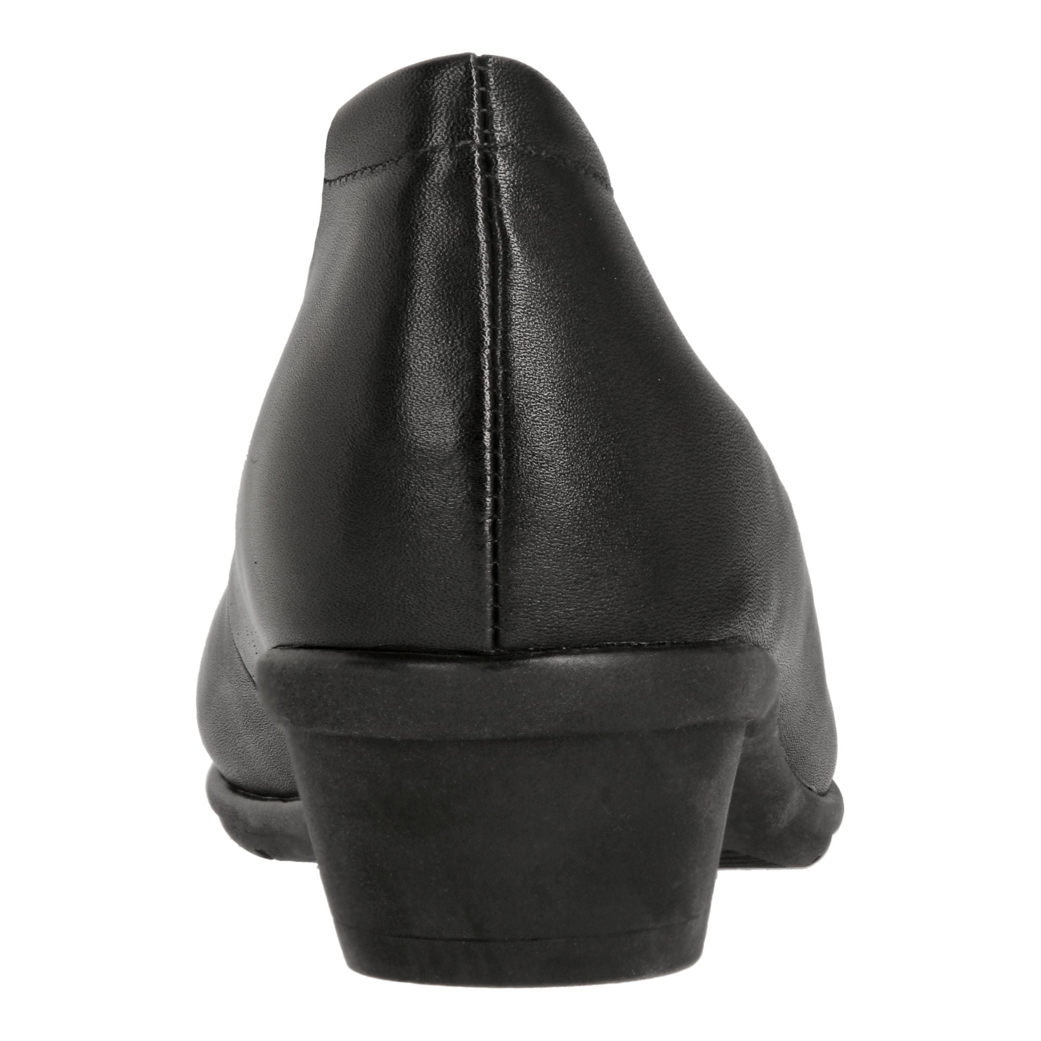 Stylish Black Leather Heels for Women - Comfortable Short Heel Dress Shoes for Office, Party & Evening Wear