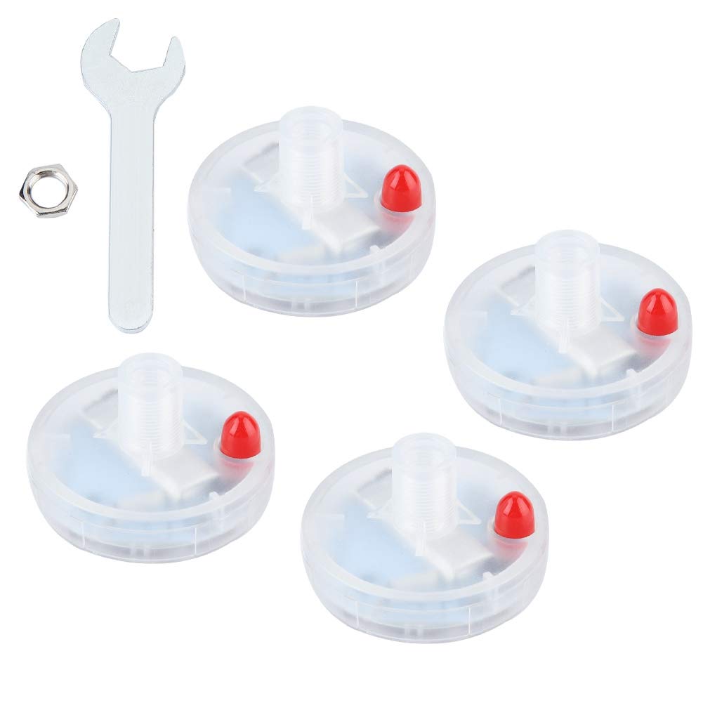 Acouto 4-Piece Solar Powered LED Wheel Lights Kit - Colorful Strobe Flash Valve Cap Lights for Motorcycle, Bike & Car Tires - Perfect for Night Riding, Car Shows & Vehicle Customization