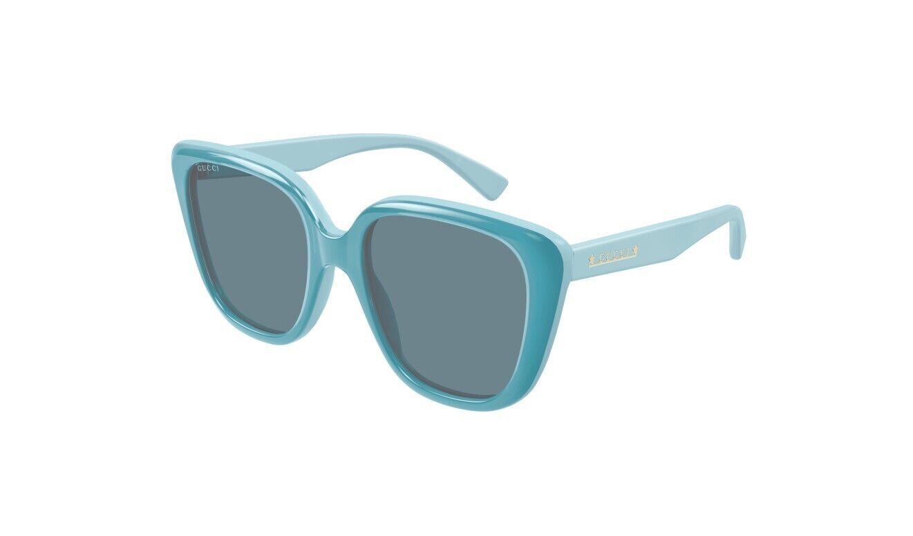 Gucci GG1169S 004 Light Blue Blue/Blue Oversized Cat Eye Women's Sunglasses