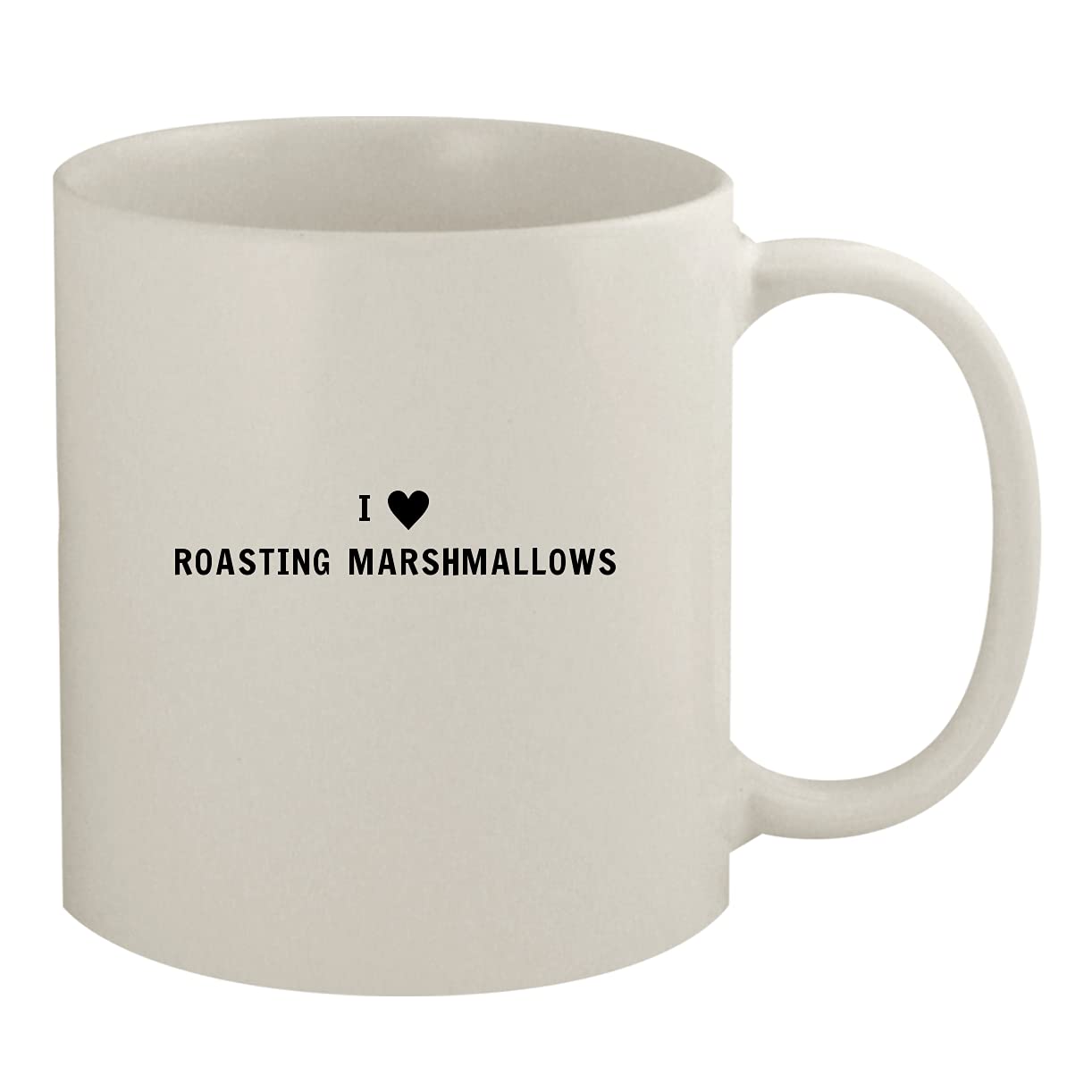 I Heart Love Roasting Marshmallows - 11oz White Ceramic Coffee Mug for Camping, Home & Office Use
