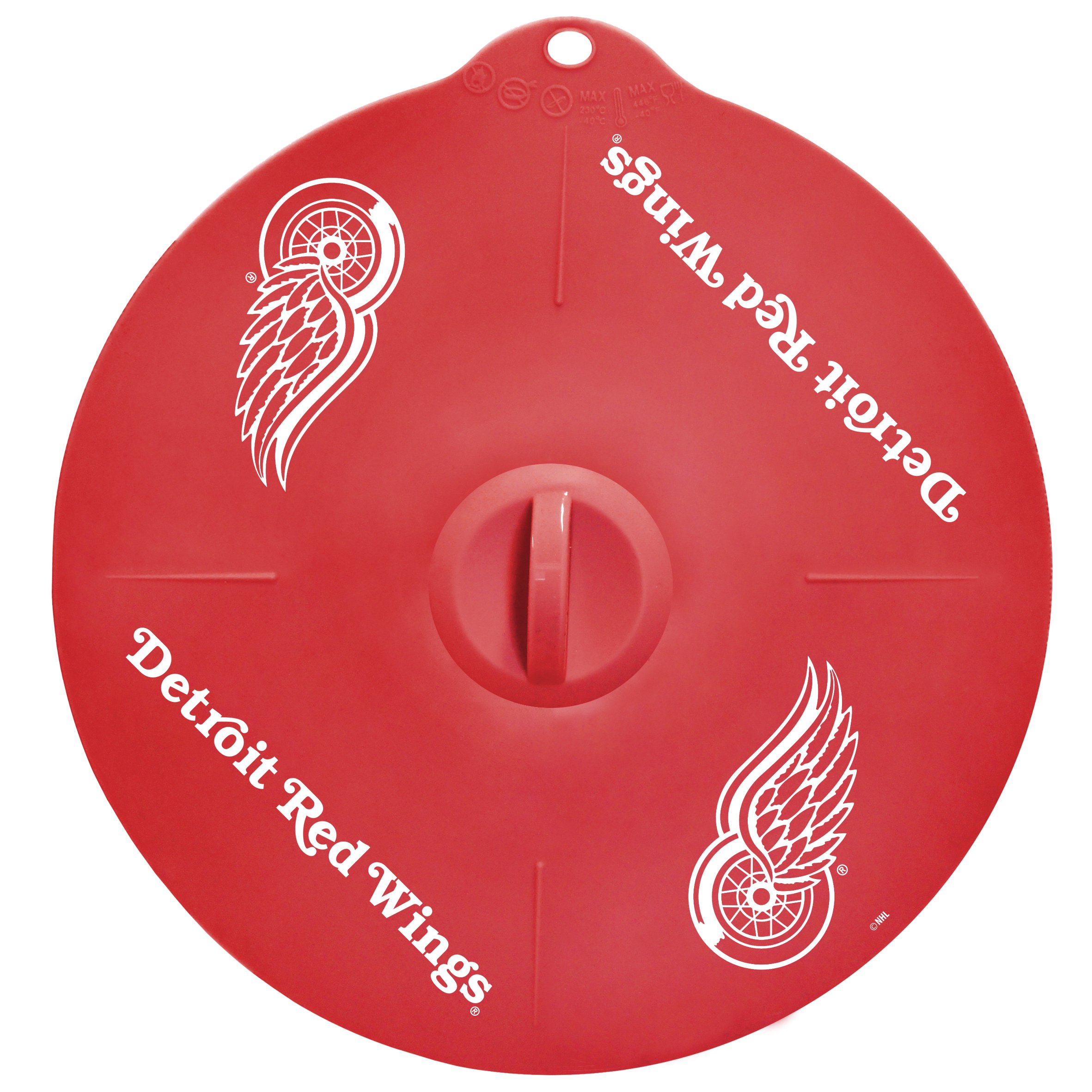 Official NHL Detroit Red Wings Silicone Lid - Microwave & Dishwasher Safe, Airtight Food Storage Cover - Perfect for Bowls, Cups & Meal Prep Containers