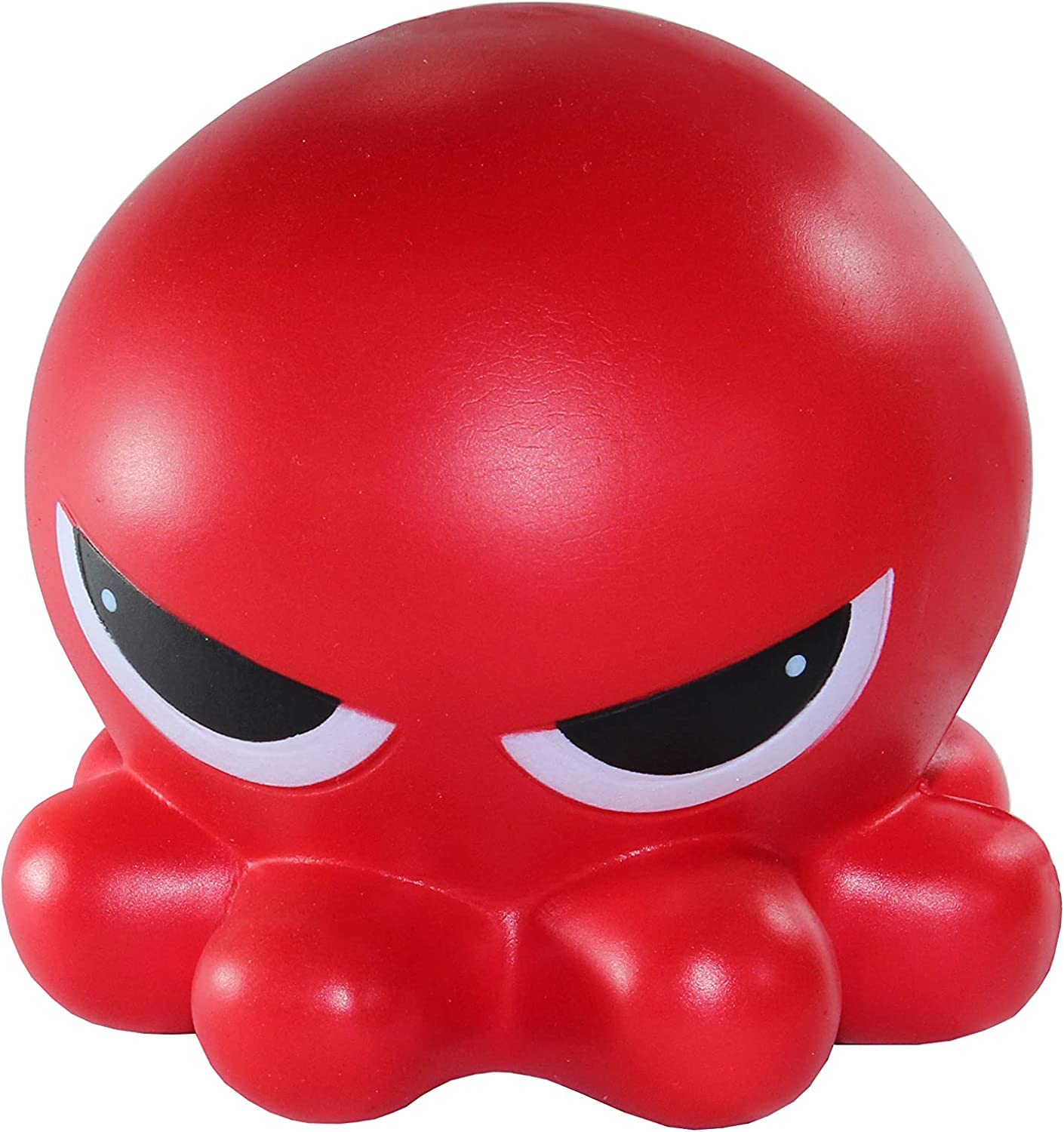 Squishy Grumpy Baby Octopus Stress Relief Toy - Super Soft Slow Rising Fidget Toy for Adults & Kids - 5 Inch Hand Exercise Squeeze Ball for Office Desk, Anxiety Relief & Sensory Play