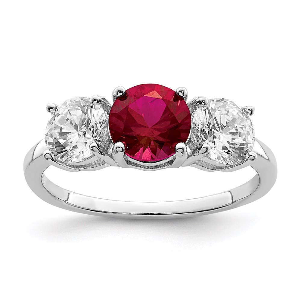 925 Silver CZ & Corundum Ring for Women - Elegant Gift for Her