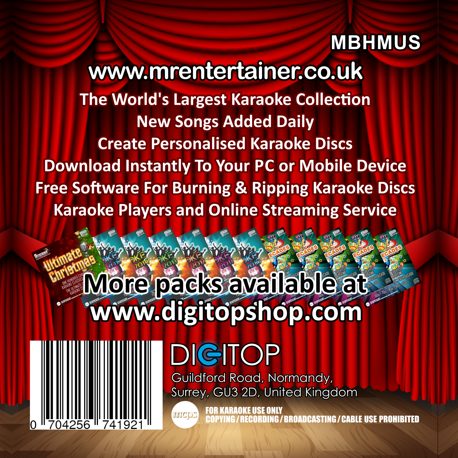 Mr Entertainer Big Karaoke Hits of Musicals - Best Broadway Sing Along Songs for Parties & Home Entertainment