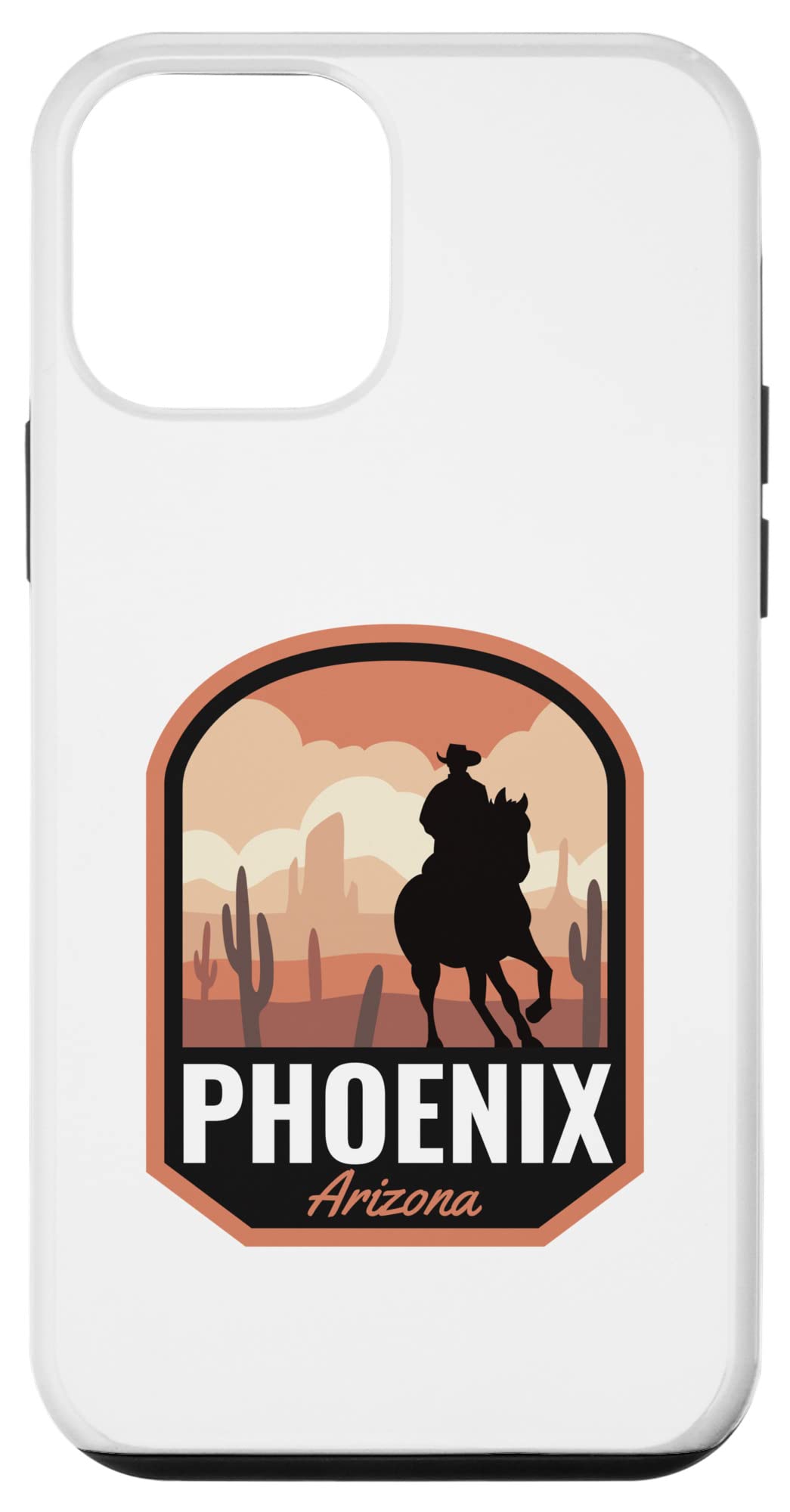 iPhone 12 Mini Protective Case - Slim Fit Shockproof Cover with Desert Cowboy Design | Perfect for Outdoor Adventures, Travel & Daily Use in Phoenix Arizona