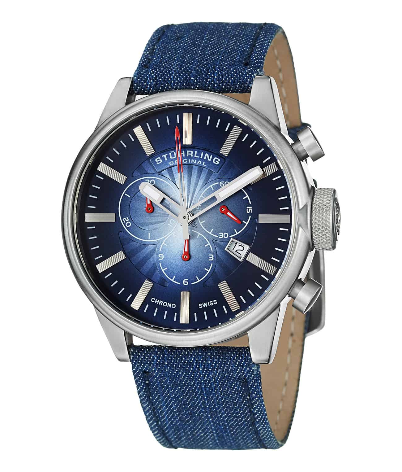 Concorso Sport 468A Quartz 45mm Chronograph Watch for Men - Waterproof Sports Chrono with Date Display - Perfect for Running, Gym & Outdoor Activities
