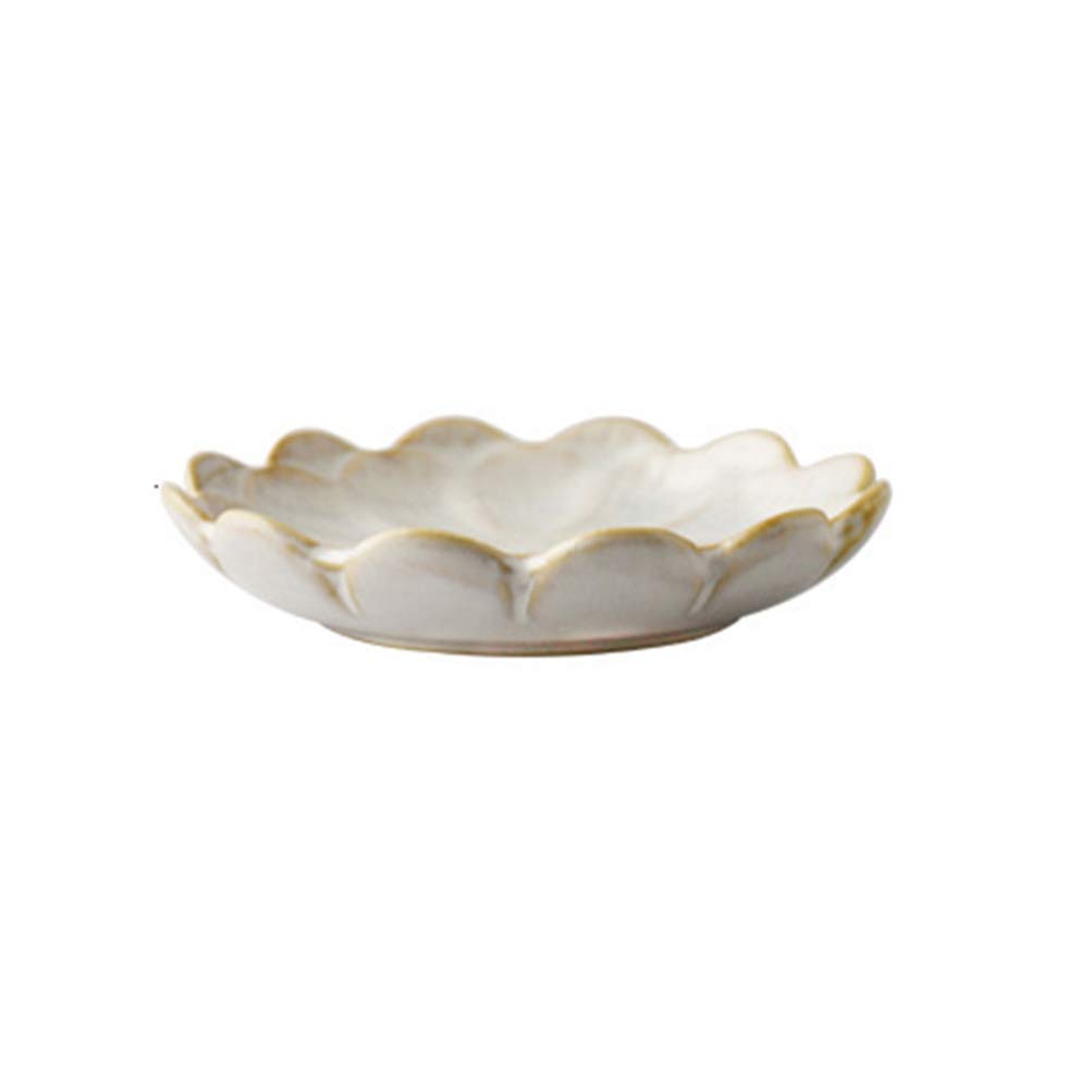Amosfun 3Pcs Ceramic Dipping Bowls - Flower Shaped Sauce Dishes for Seasoning, Condiments & Snacks - Perfect for Home, Restaurant & Party Serving
