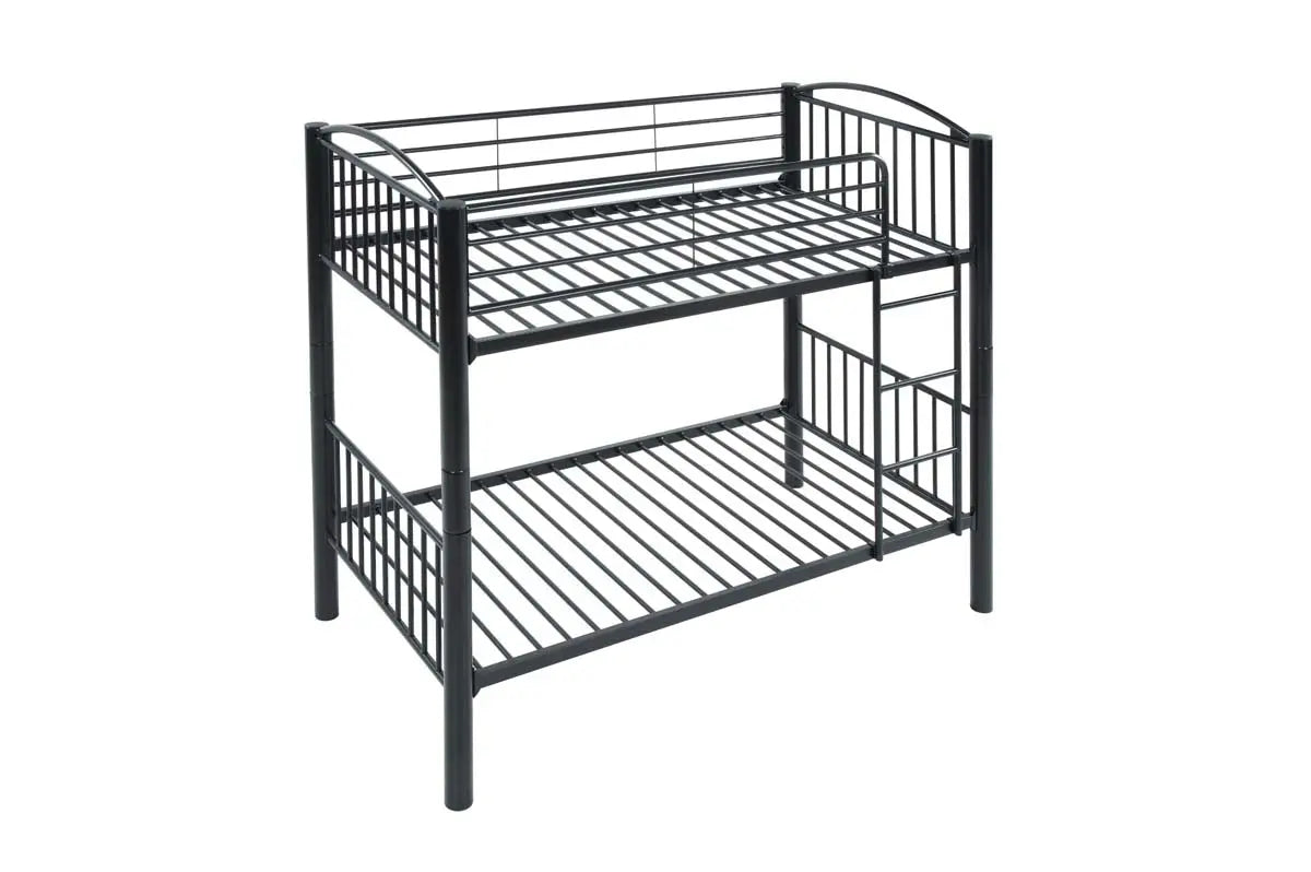 Beckett Twin Over Twin Bunk Bed B2021 - Space-Saving Kids Bunk Bed for Small Rooms, Sleepovers & Shared Bedrooms - Sturdy Wooden Frame with Safety Rails & Ladder