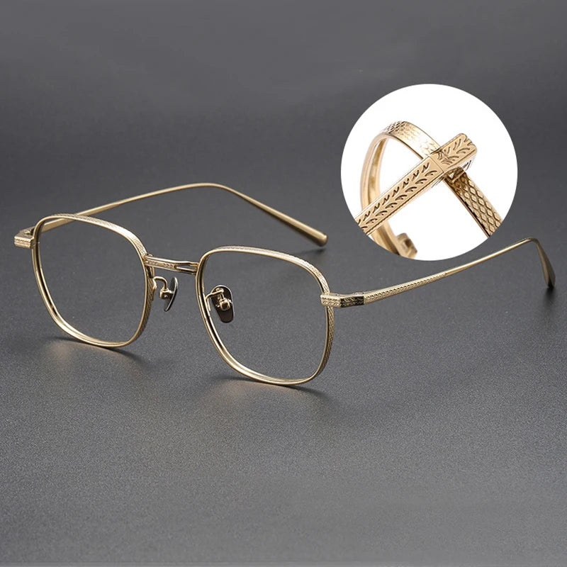 Stylish Black Titanium Square Eyeglasses for Women - Lightweight & Durable Full Rim Frames - Perfect for Work, Reading & Everyday Fashion