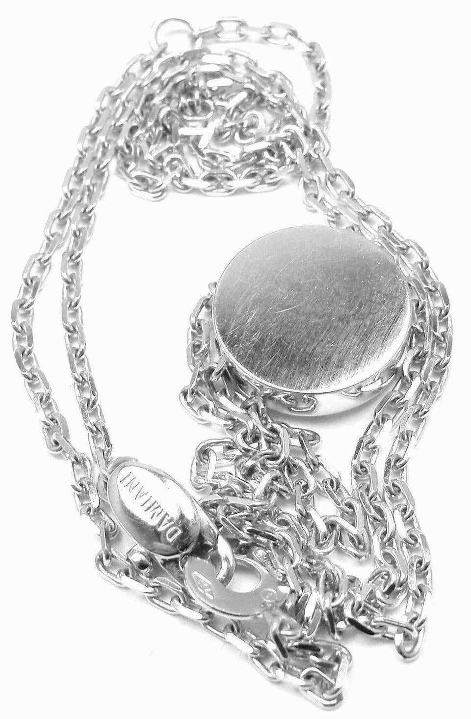 Authentic Damiani Blasoni 18K White Gold Diamond Pendant Necklace for Women - Elegant Jewelry Gift for Anniversary, Valentine's Day & Special Occasions