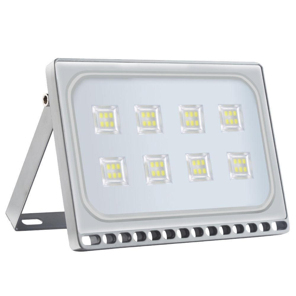 50W LED Flood Light - 5000lm Ultra-Thin Outdoor Security Light, 6500K Daylight White, IP65 Waterproof, Anti-Glare - Perfect for Garden, Garage, Workshop, Playground, and Exterior Work Lighting