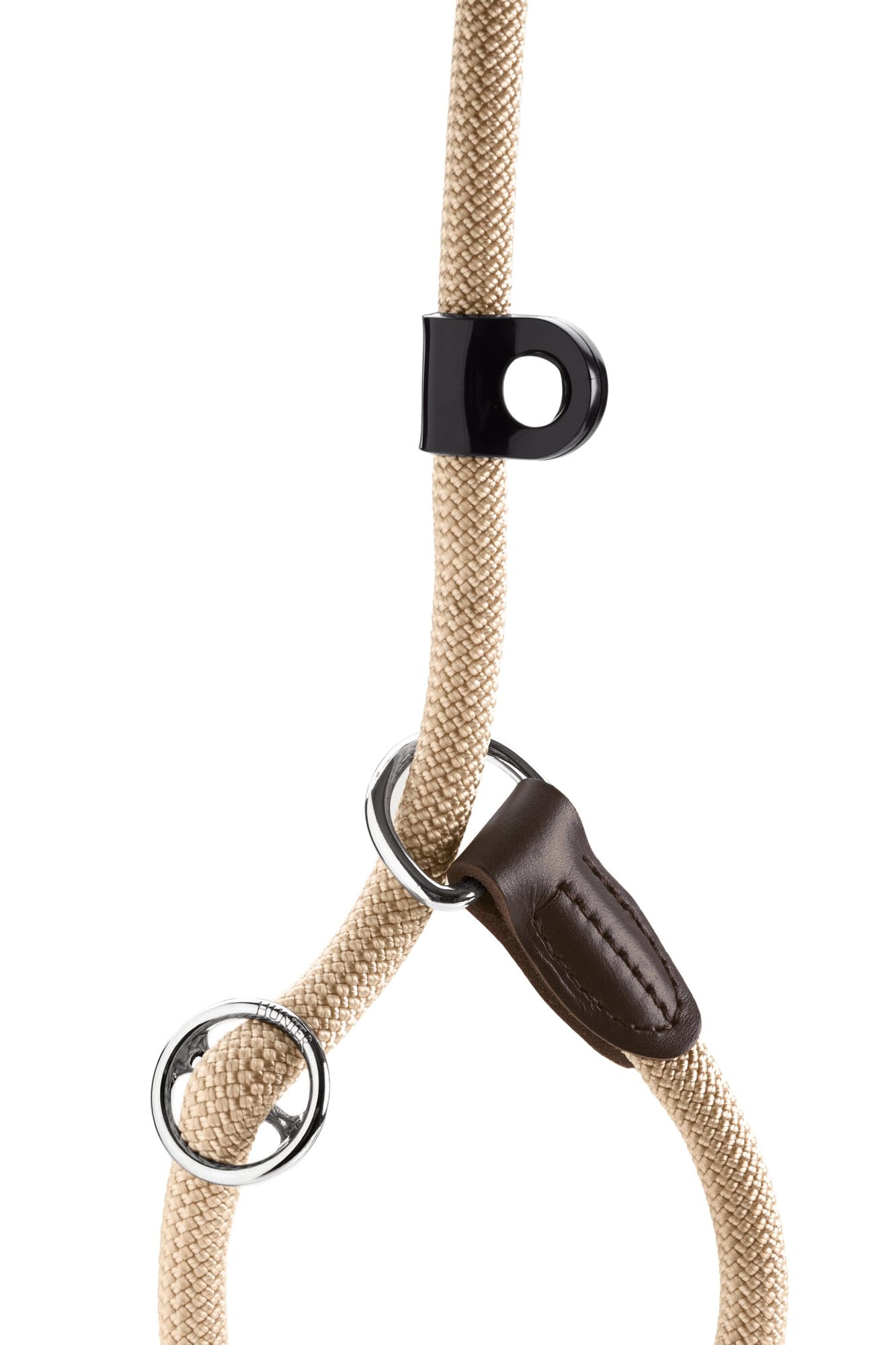 HUNTER Freestyle Retriever Dog Leash - 10mm x 170cm Beige Nylon Training Lead for Medium to Large Dogs - Perfect for Walking, Running, and Outdoor Adventures