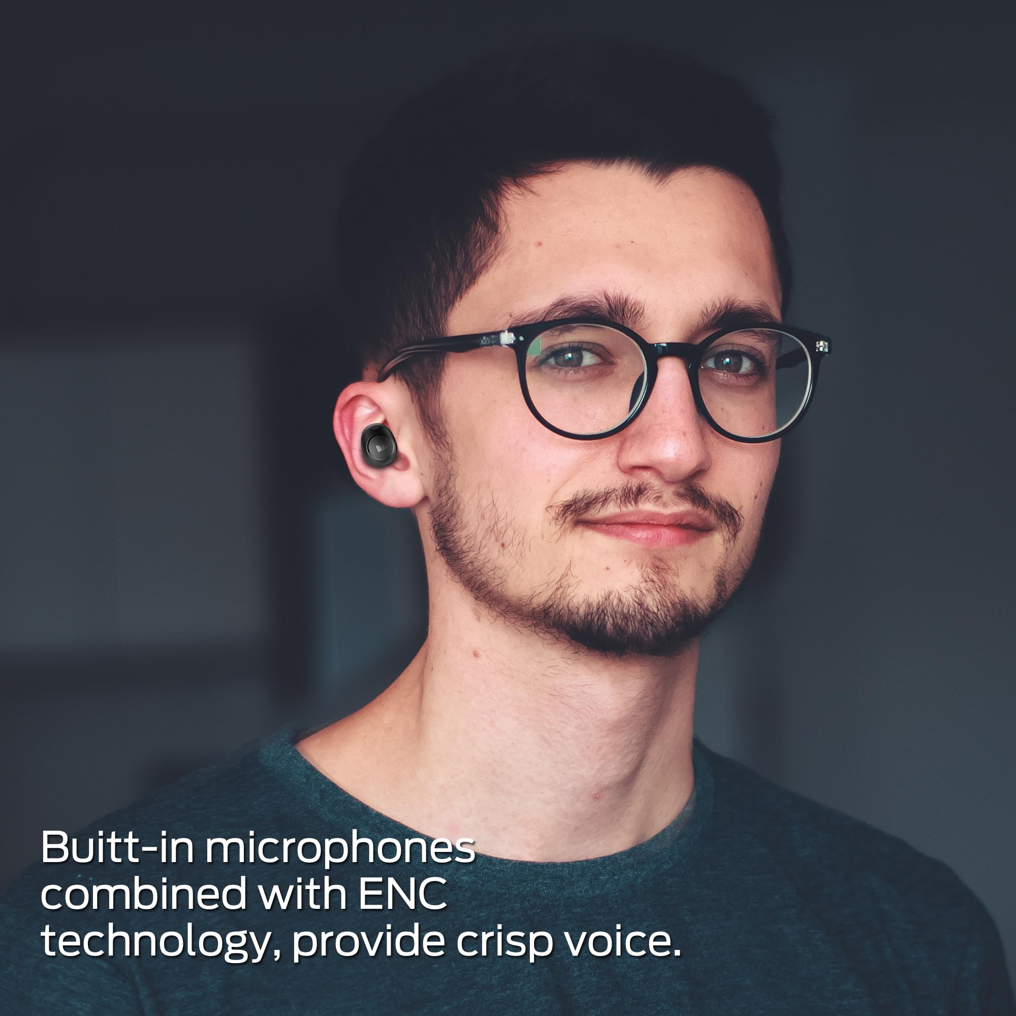Monster Wireless Earbuds - Bluetooth 5.0 Headphones with Touch Control & Charging Case, 30H Playtime, Noise Cancelling for Gym, Running, Workout & Travel