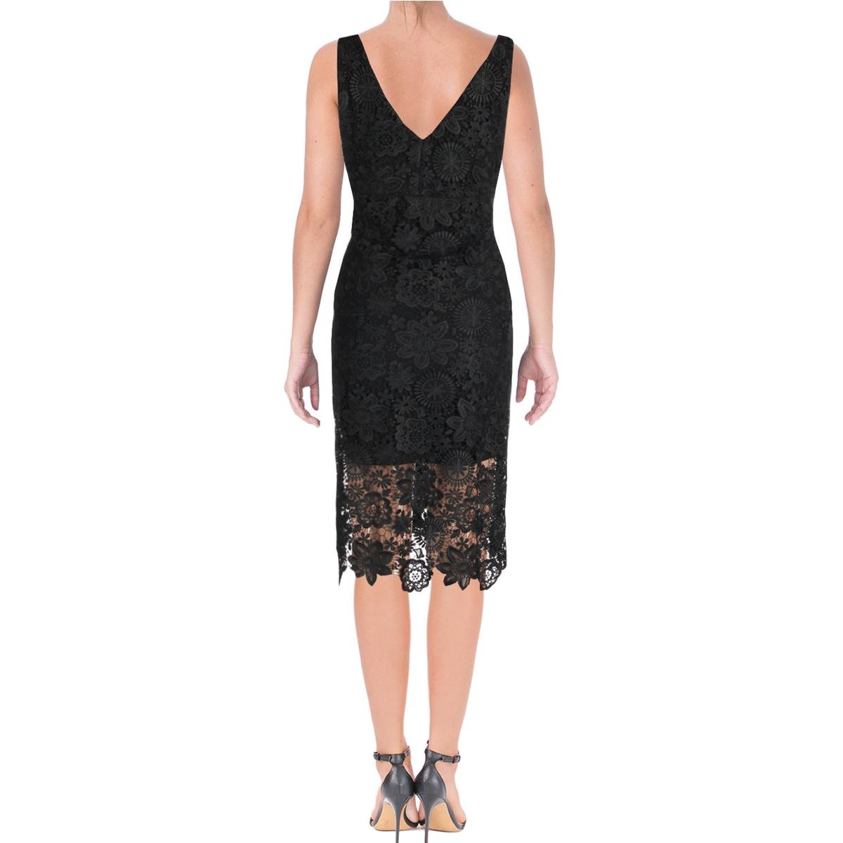 Ralph Lauren Women's Black Lace Sheath Dress - Elegant Formal Evening Gown for Weddings, Parties & Special Occasions
