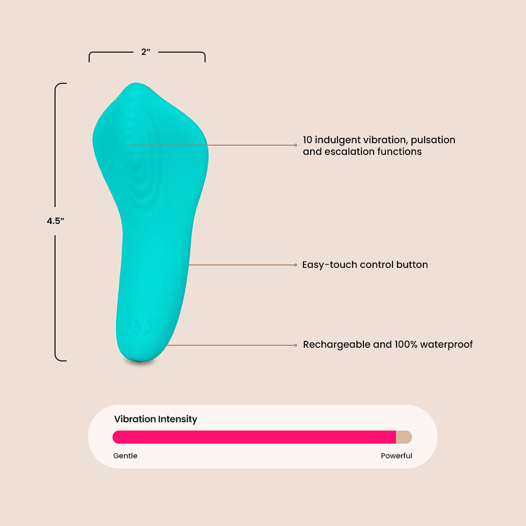 Slay™ #PleaseMe Silicone Panty Vibrator - Discreet & Powerful Wearable Vibrator for Women, Hands-Free Stimulation - Perfect for Date Night, Travel & Solo Play