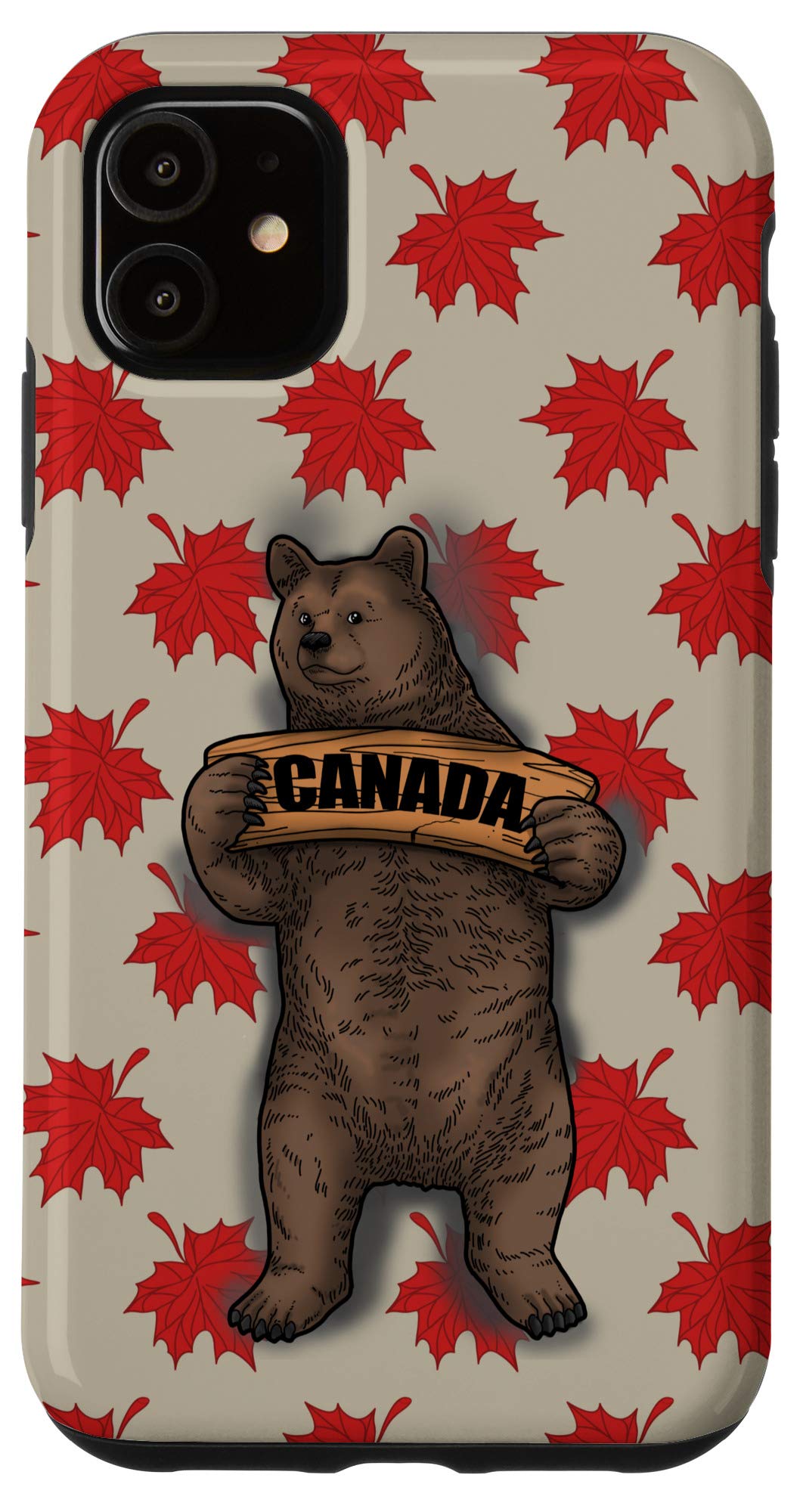 Premium iPhone 11 Case - Canadian Grizzly Bear Design - Durable Protective Phone Cover - Perfect Gift & Travel Souvenir - Ideal for Outdoor Adventures & Daily Use