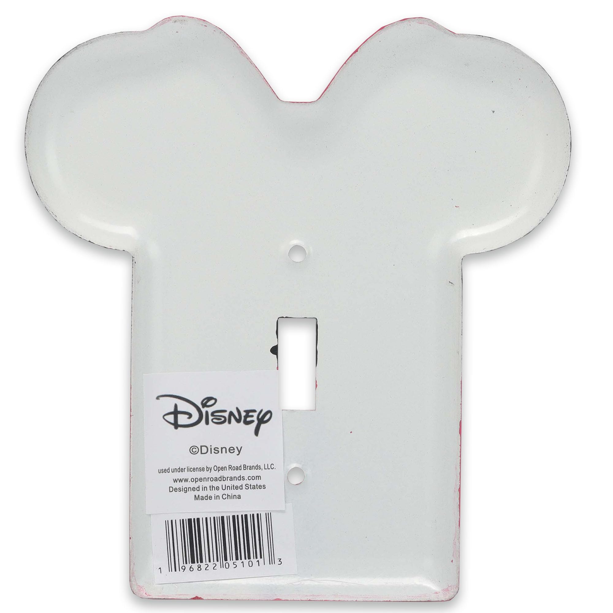 Disney Minnie Mouse Metal Light Switch Cover - Cute Kids Room Decor for Bedroom, Playroom & Home Theater | Durable & Decorative Wall Plate for Disney Fans