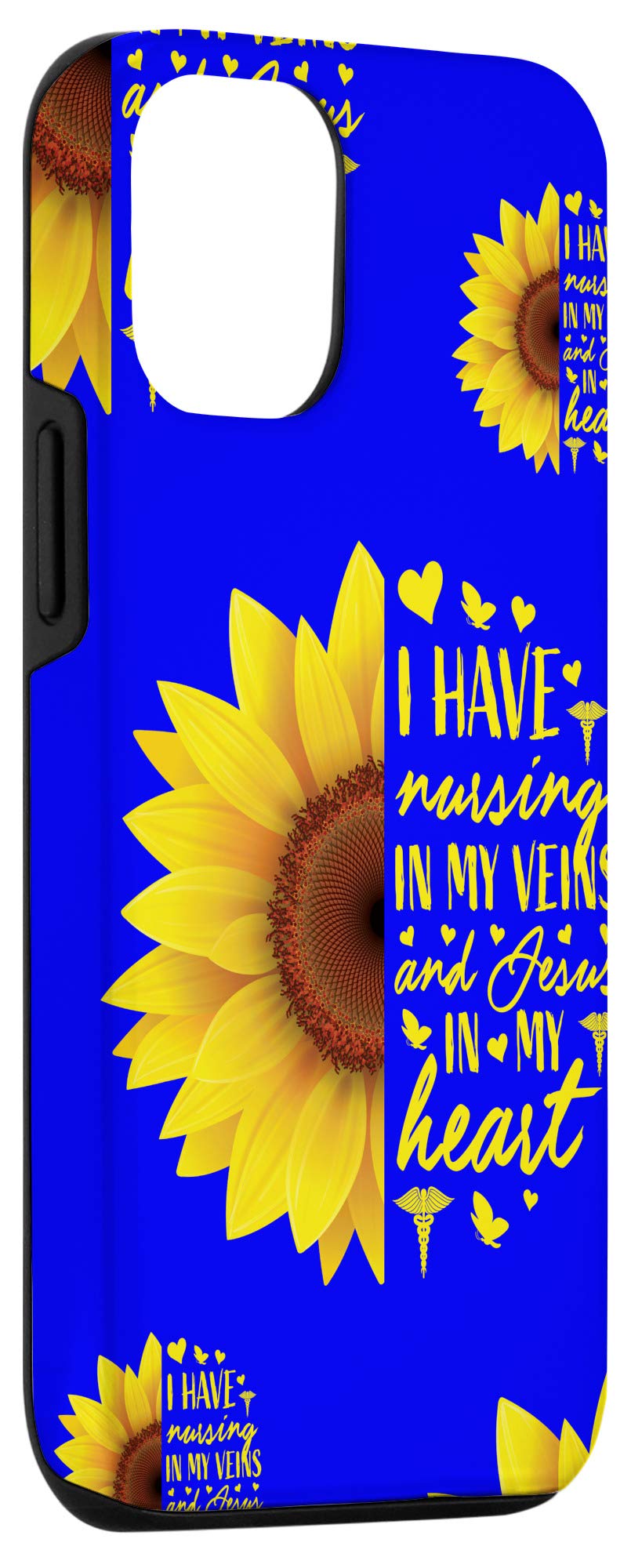 iPhone 12/12 Pro Cute Nurse Phone Case - Christian Gift for Nurses RN - Sunflower Design - Perfect for Healthcare Workers & Nursing Students