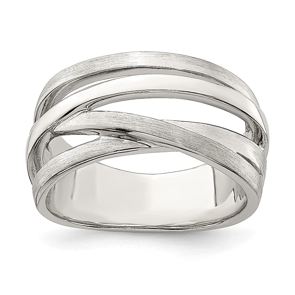 925 Sterling Silver Brushed Band Ring for Women - Dainty Minimalist Jewelry Gift for Her - Perfect for Anniversary, Birthday & Everyday Wear