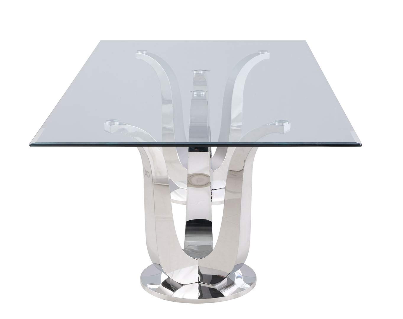 Amelia Silver Dining Table - Modern Elegance for Stylish Home Dining Rooms