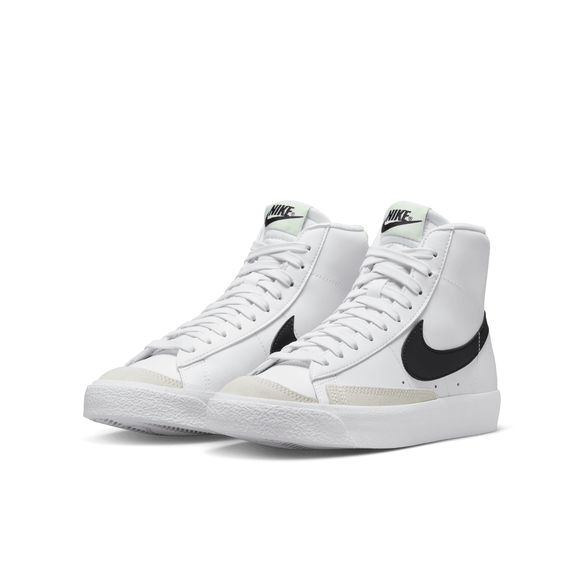 Nike Blazer Mid '77 GS Sneakers - White/Barely Volt - Retro Basketball Shoes for Kids, Girls & Boys - Perfect for Casual Wear, School & Street Style