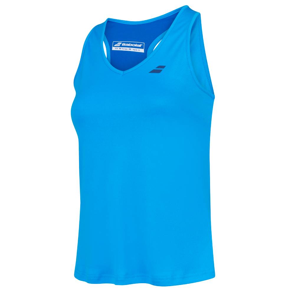 Babolat Women's Play Tank Top - Breathable Quick-Dry Tennis Shirt for Women (Blue) - Perfect for Tennis, Gym Workouts & Active Lifestyle