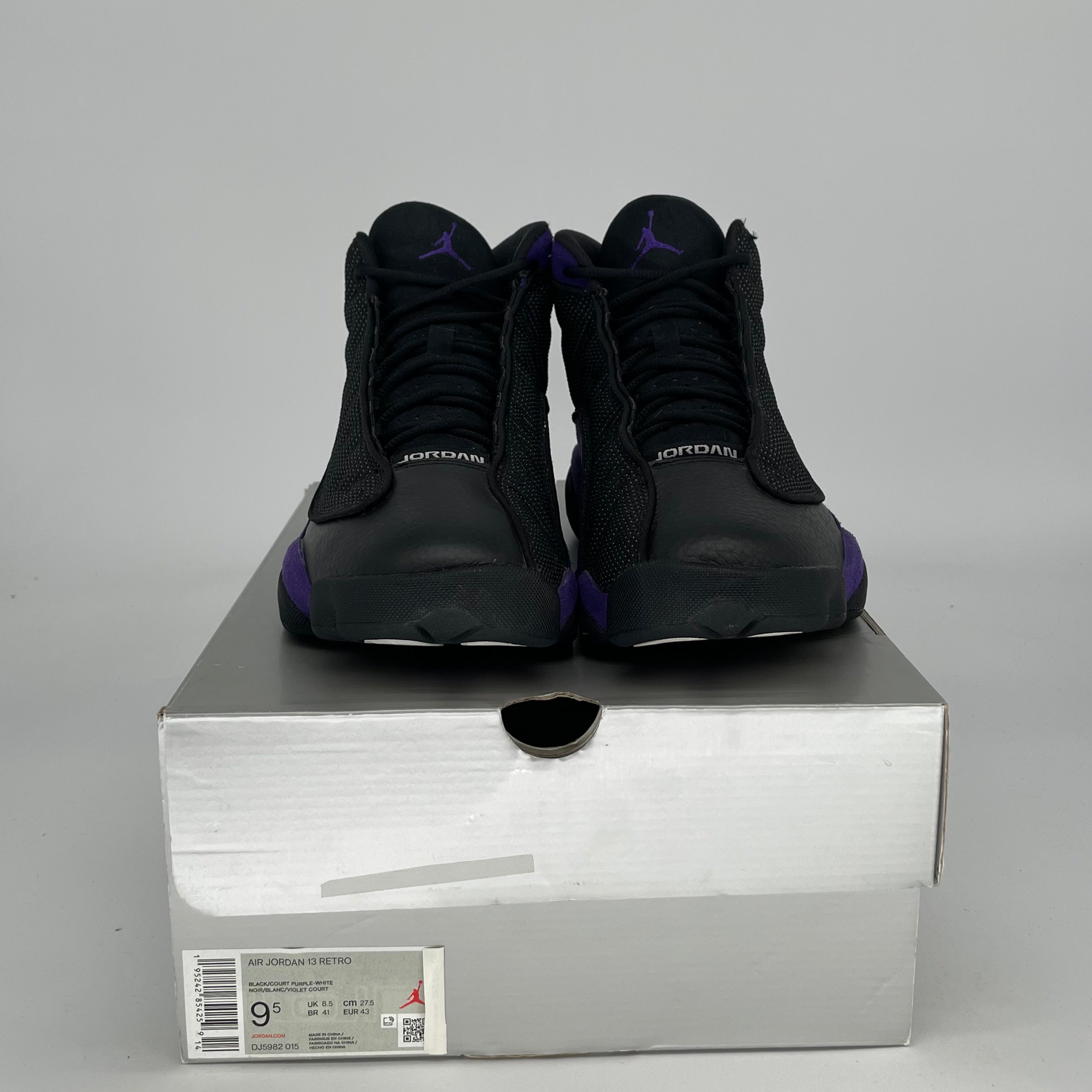AIR JORDAN 13 Retro Basketball Shoes - Court Purple/White Colorway - Men's Size 9.5 & Women's Size 11 - Style Code DJ5982-015 - Perfect for Streetwear, Sneaker Collecting & Basketball Games