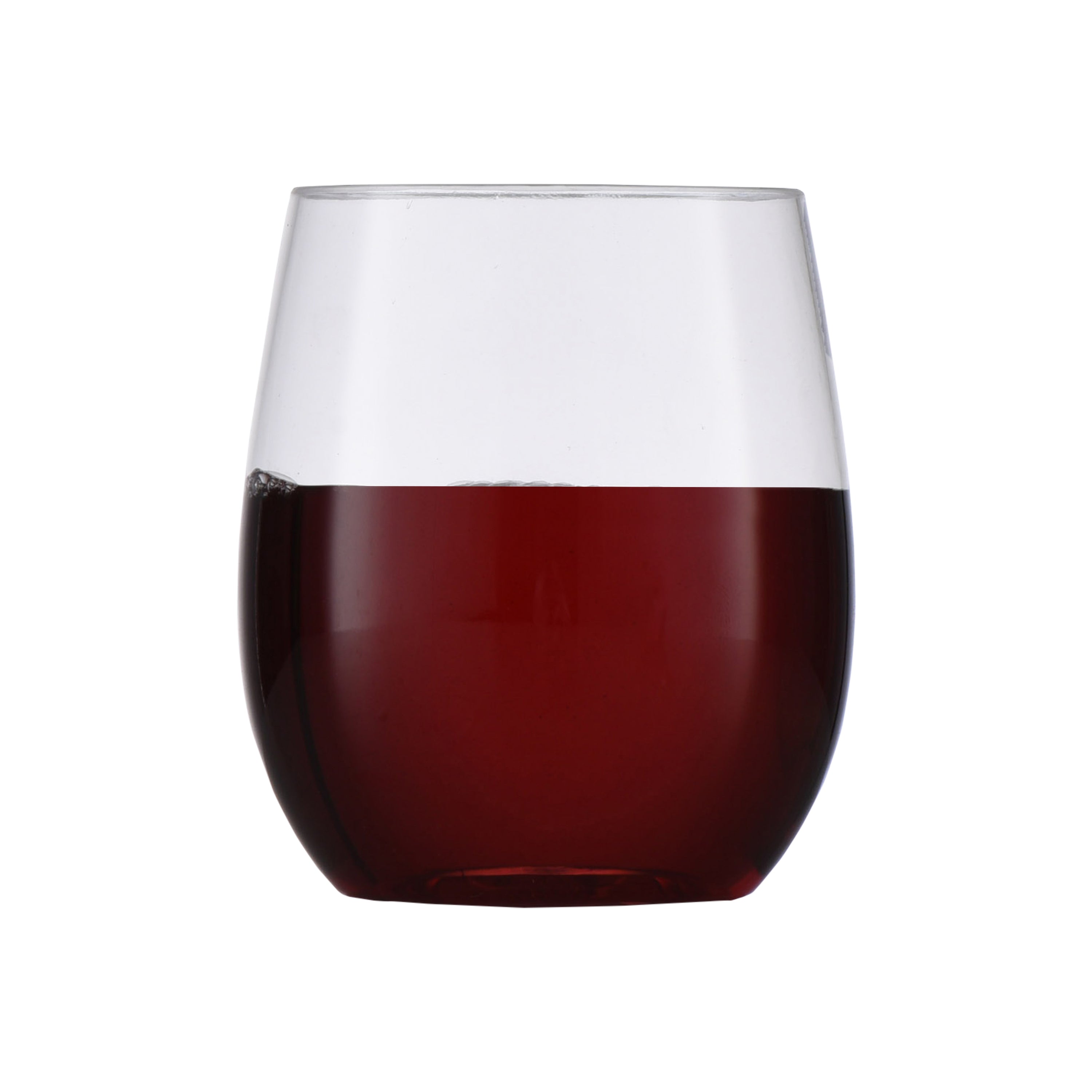 12 oz Clear Plastic Stemless Wine Glasses - 6 Pack Shatterproof Cups for Parties, Weddings & Outdoor Events - BPA-Free Reusable Goblets for Champagne, Cocktails & Beverages
