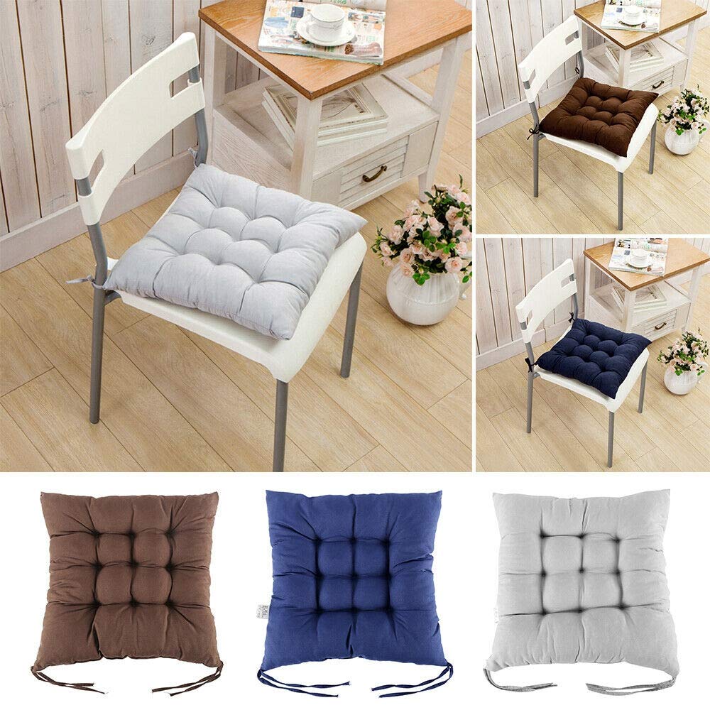 Non-Slip Washable Seat Cushion - Office & Home Chair Pad (Black) for Comfort & Decor
