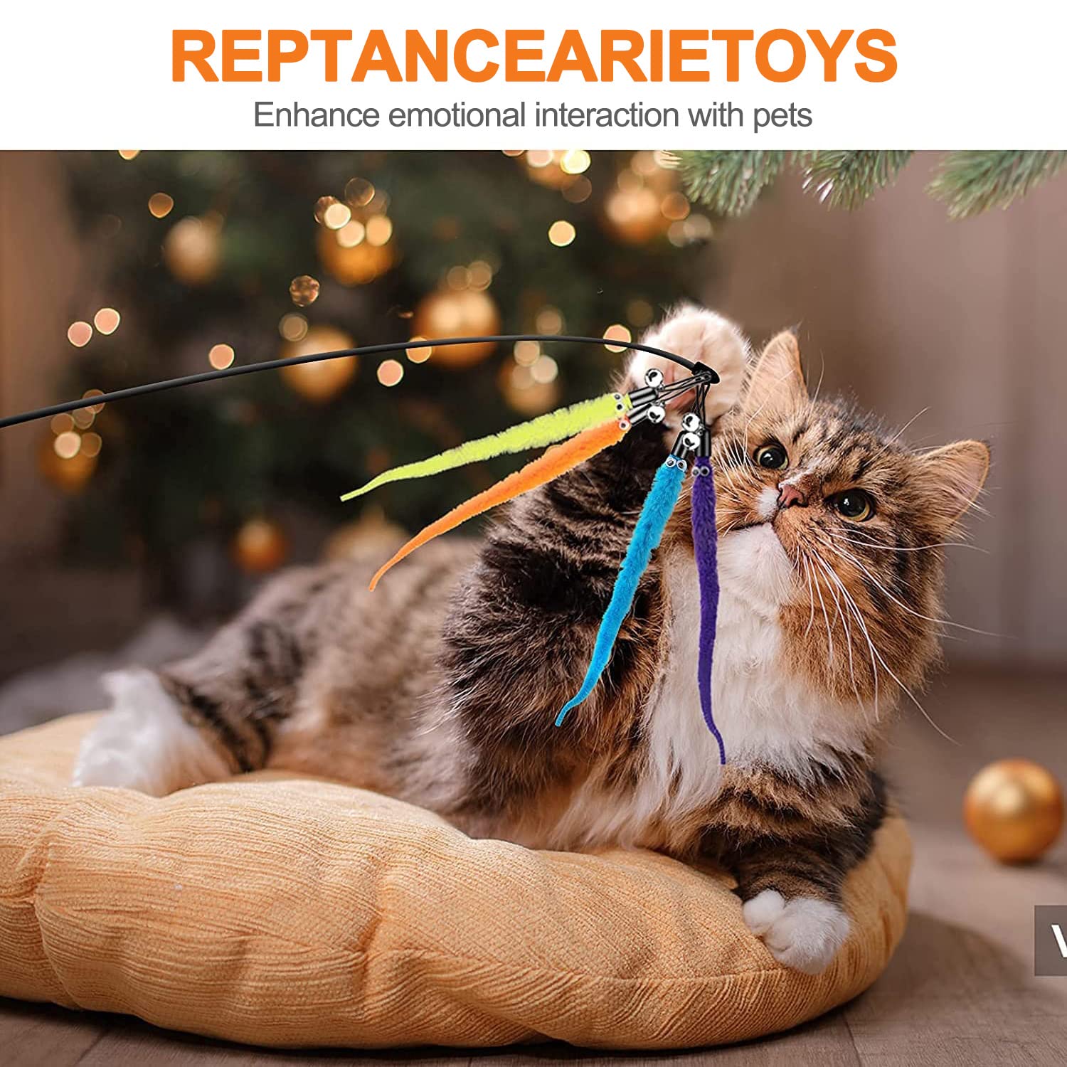 Interactive Cat Toys for Indoor Cats - Sticky Super Suction Cup Cat Teaser Wand - Keep Kittens Entertained & Active - Perfect for Playtime, Exercise & Bonding with Your Feline Friend