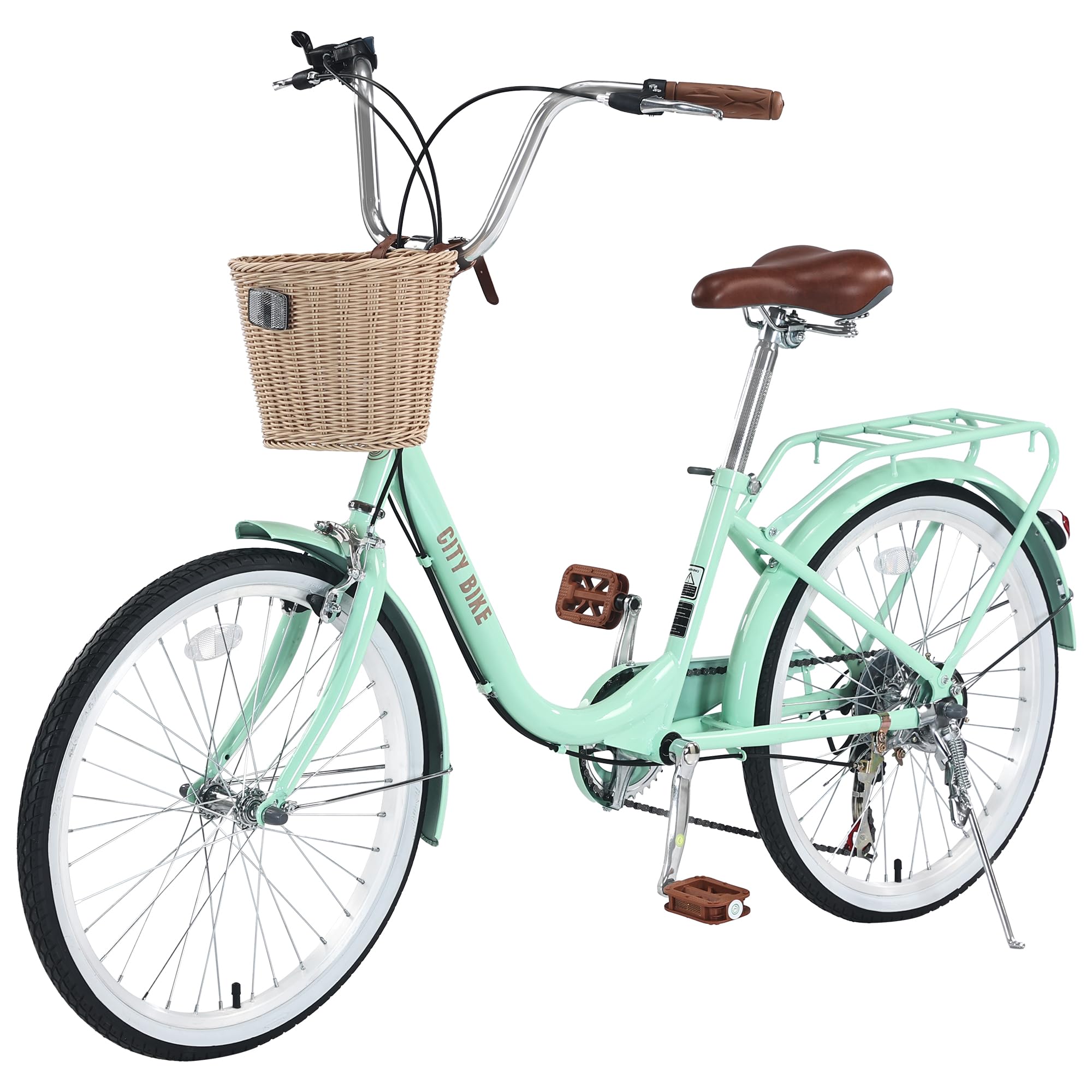 22/26 Inch Women's Beach Cruiser Bike - 7-Speed Hybrid Commuter Bicycle for Women & Men, Perfect for City Riding & Leisure - Available in 4 Colors | Ideal for Daily Commute, Weekend Rides & Beach Outings