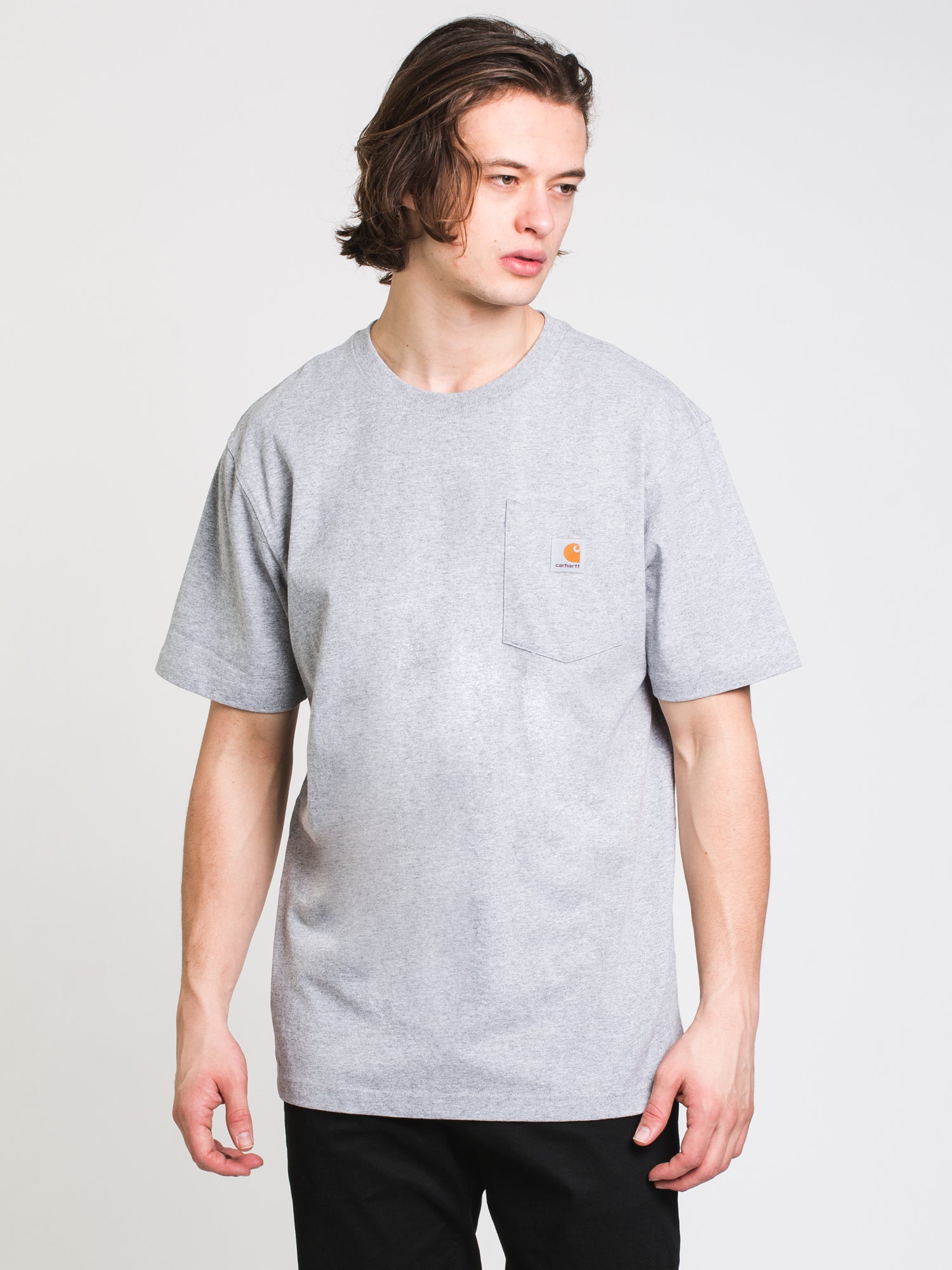 Carhartt Workwear Pocket T-Shirt for Men - Durable Cotton Short Sleeve Tee for Construction, Landscaping & Outdoor Work