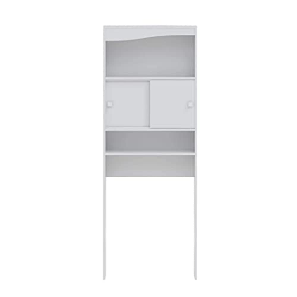 White Bathroom Cabinet with Mirror - Wall Mounted Storage Organizer for Bathroom, Vanity, and Makeup Essentials | Perfect for Small Spaces, Apartments, and Modern Home Decor