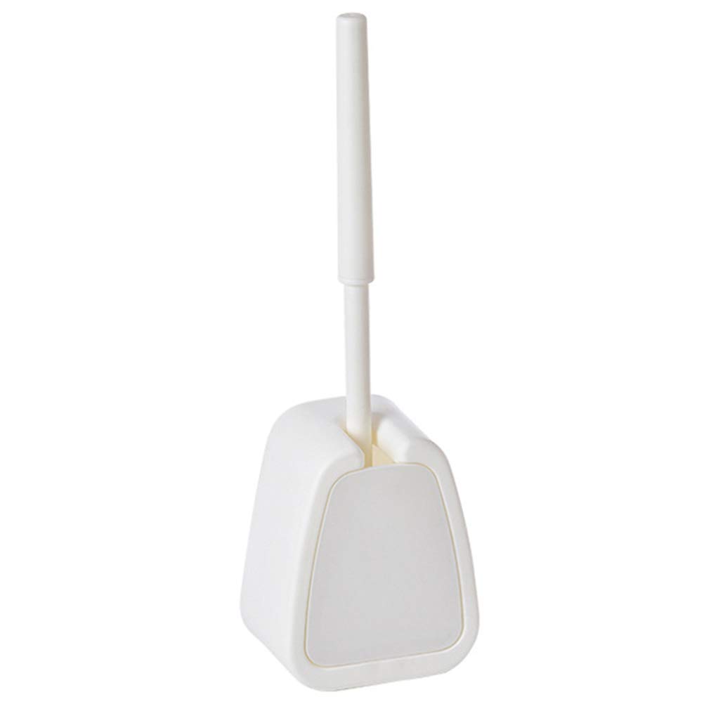 YARNOW Long Handle Toilet Brush with Base - Soft Bristle Bathroom Cleaning Tool for Home, Hotel & Restrooms | Durable Urinal & Toilet Scrubber with Holder (White) - Perfect for Daily Bathroom Cleaning & Stain Removal