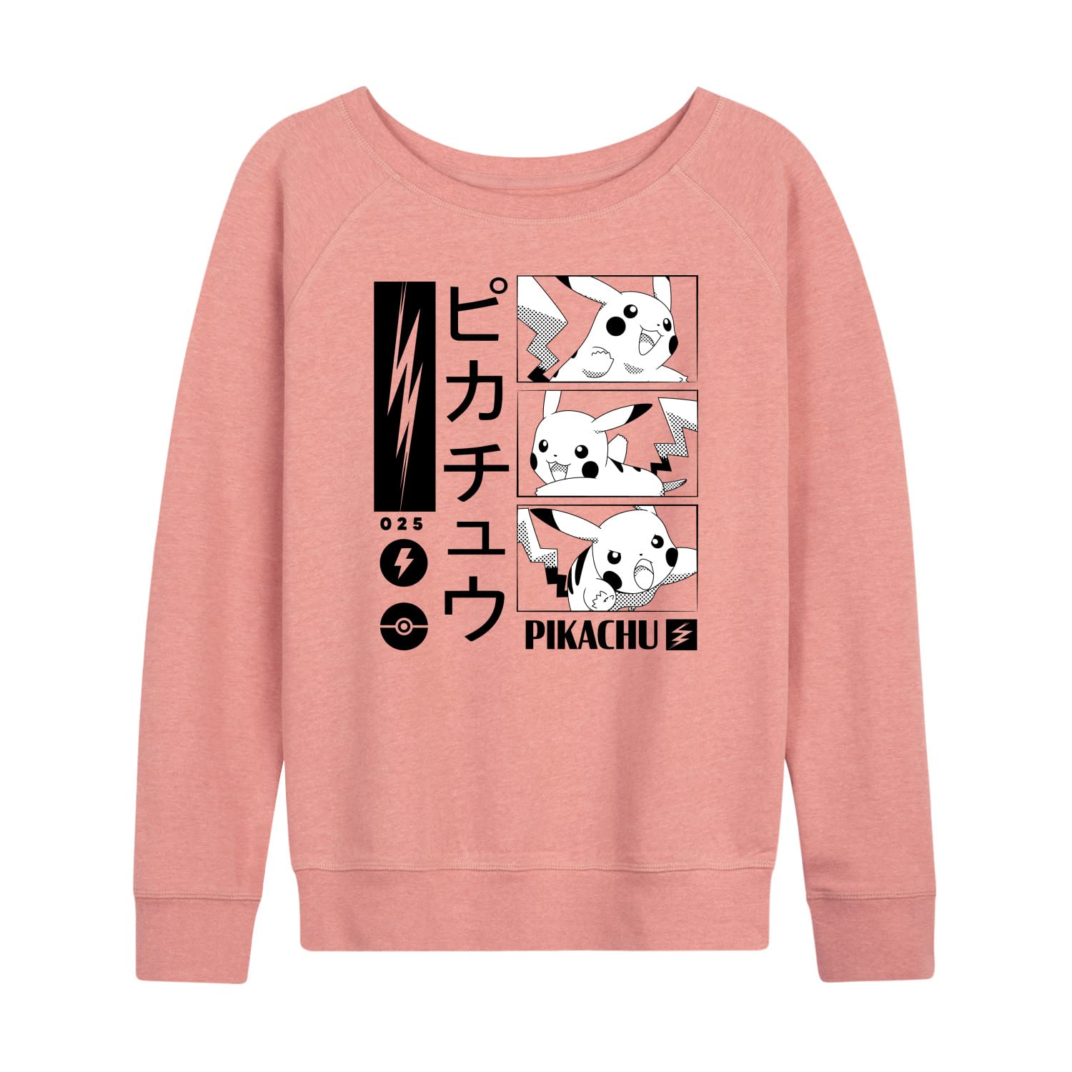 Pokémon Pikachu Manga Print Women's Lightweight French Terry Hoodie - Anime Graphic Pullover Sweatshirt for Casual Wear, Cosplay & Gifts