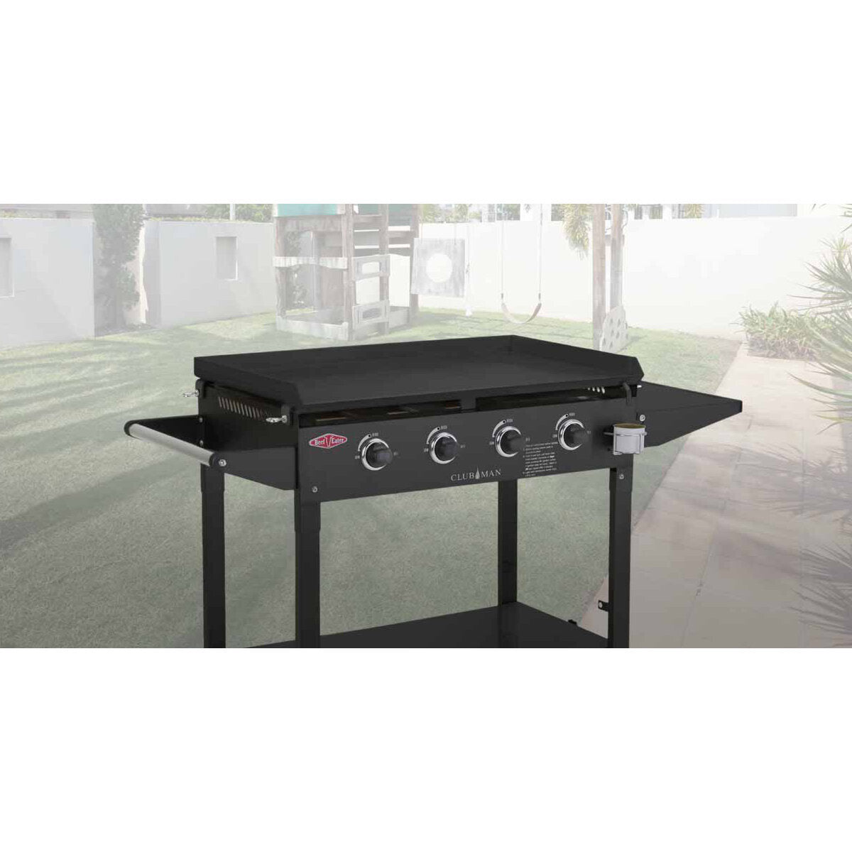 Beefeater Clubman 4 Burner Flat Top LPG BBQ Grill BD16640 - Outdoor Gas Grill for Backyard, Patio & Camping Cooking