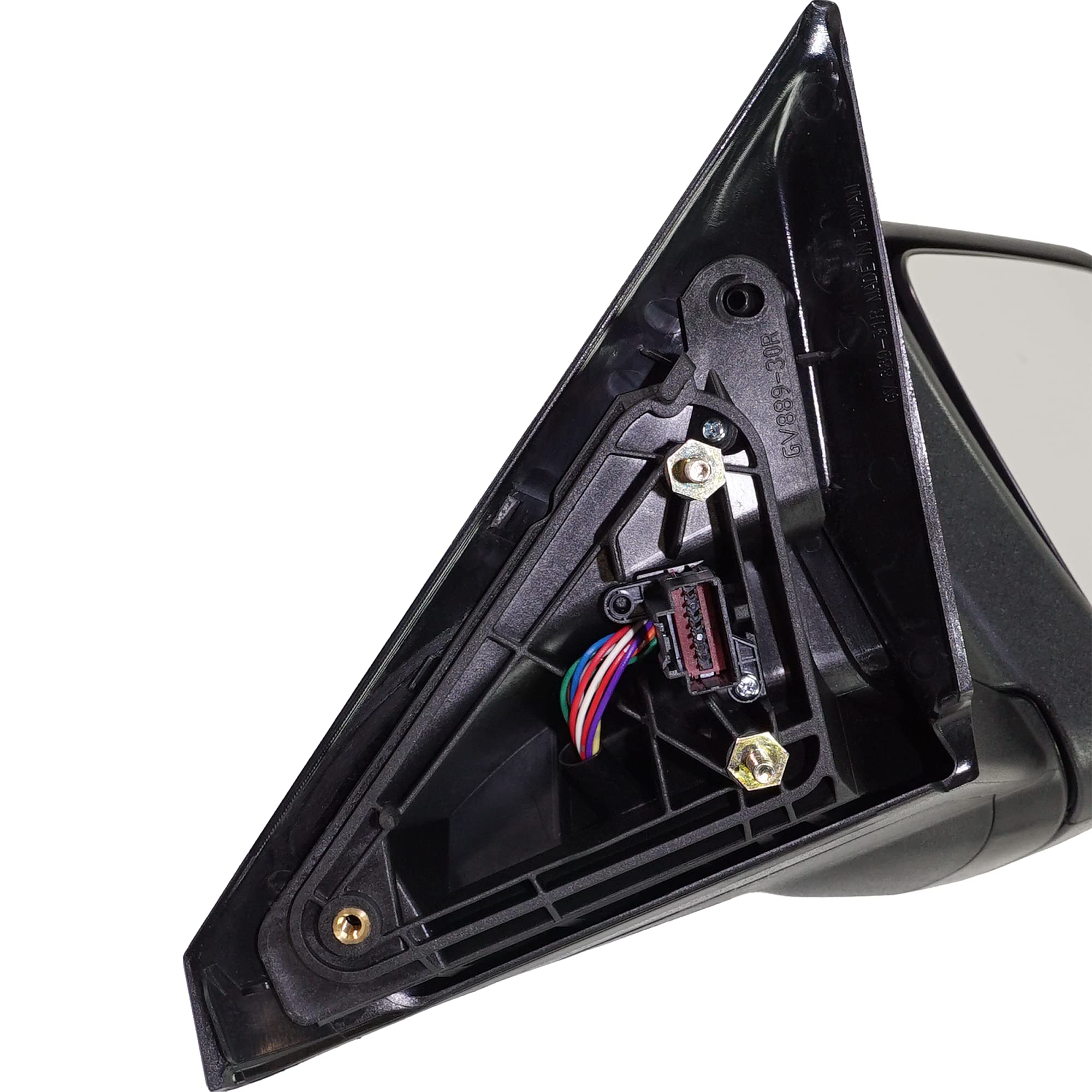 2016-2019 Ford Explorer Passenger Side Power Heated Mirror with Turn Signal, Blind Spot Monitor & Puddle Light | Manual Fold | Paintable Surface | Durable Replacement for Garage & Daily Driving