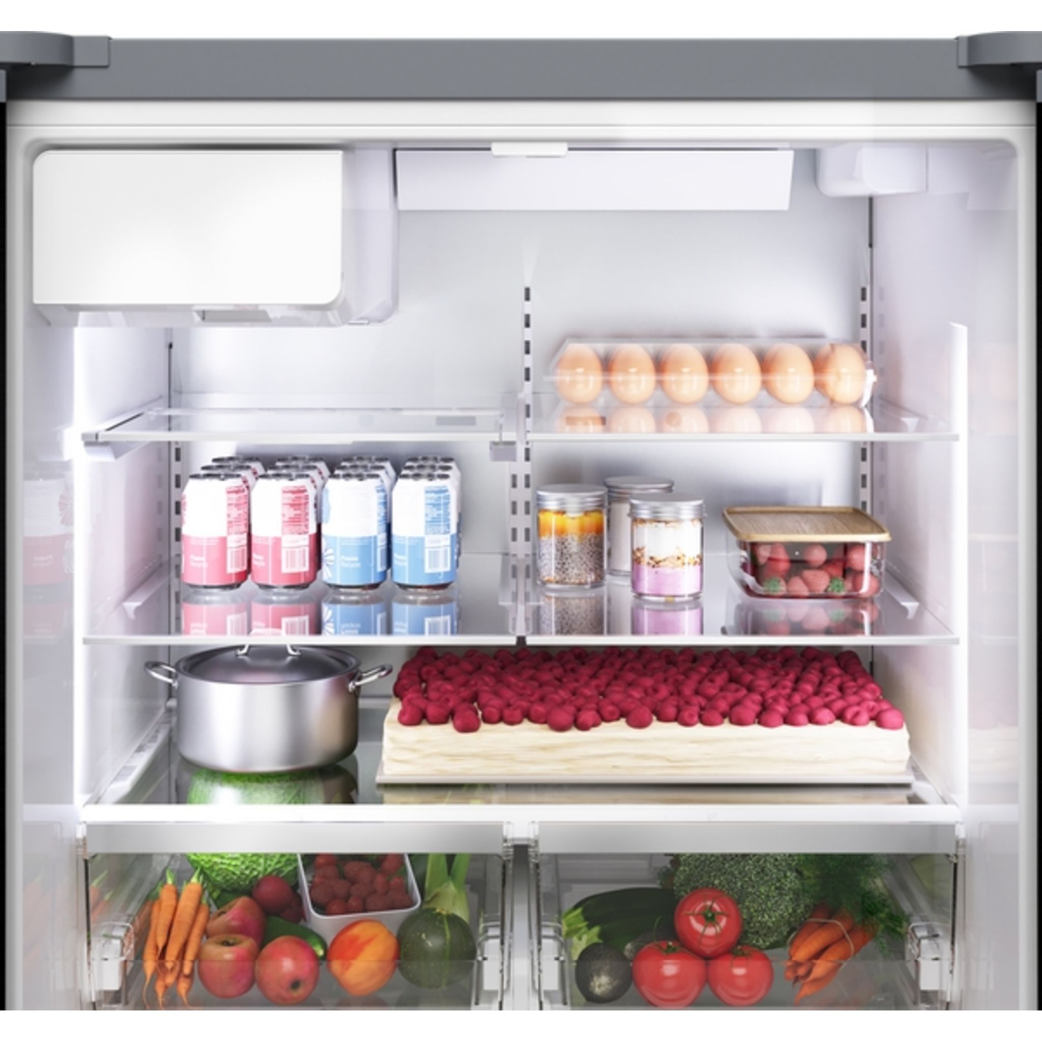 Bosch 36-Inch French Door Refrigerator (B36FD52SNB) - Black Stainless Steel, Energy Star Certified, Spacious Interior for Large Families - Perfect for Modern Kitchens & Entertaining