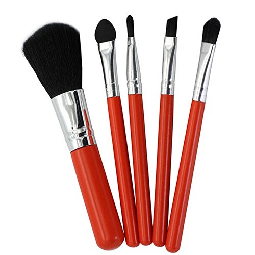 Professional Orange Eyebrow Brush Set - Soft Bristles for Eyebrows, Eyelashes, Eyes & Cheeks - Perfect for Makeup Application & Blending (Ideal for Daily Use, Professional Makeup Artists & Travel)