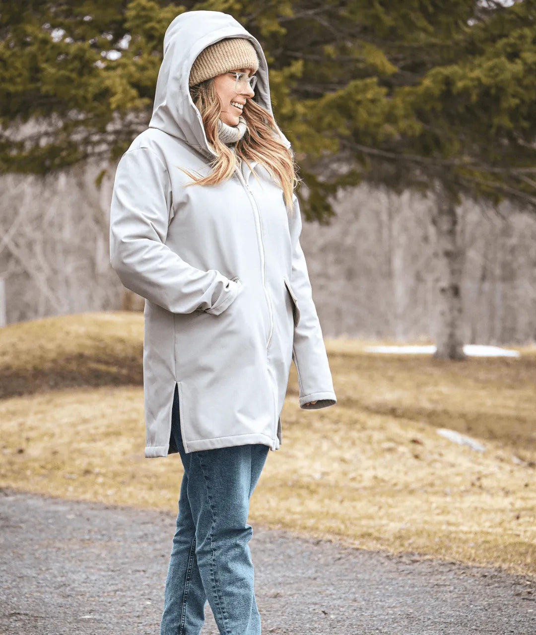 Waterproof Mid-Season Trench Coat with Detachable Hood - Lightweight Raincoat for Men & Women | Perfect for Spring, Fall & Rainy Day Outdoor Activities
