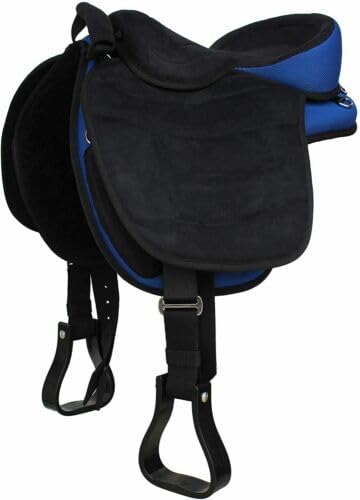 Western Free MAX Synthetic Treeless Horse Saddle for Trail Riding - Lightweight Comfortable 16