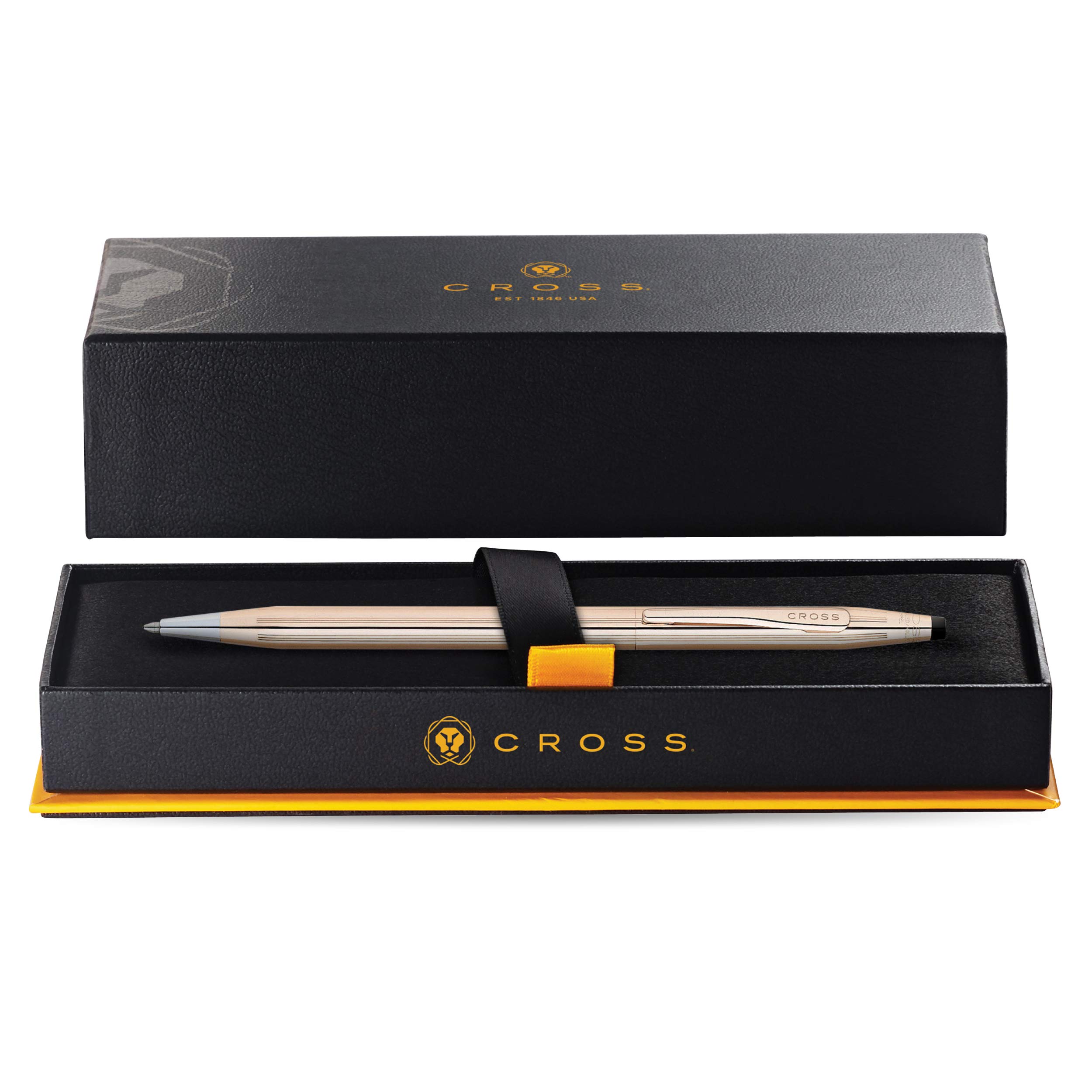 Cross Classic Century Refillable Ballpoint Pen - Medium Point 14K Gold Luxury Gift Box - Perfect for Business Gifts, Executive Writing & Signature Documents