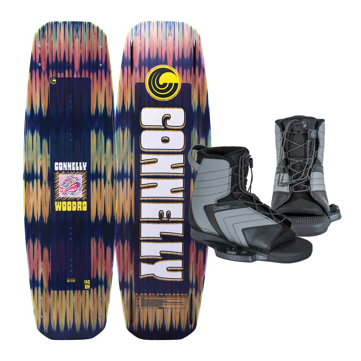 Premium Connelly Woodro Wakeboard with Optima Bindings - High Performance Water Sports Gear for Lakes, Rivers & Ocean Riding