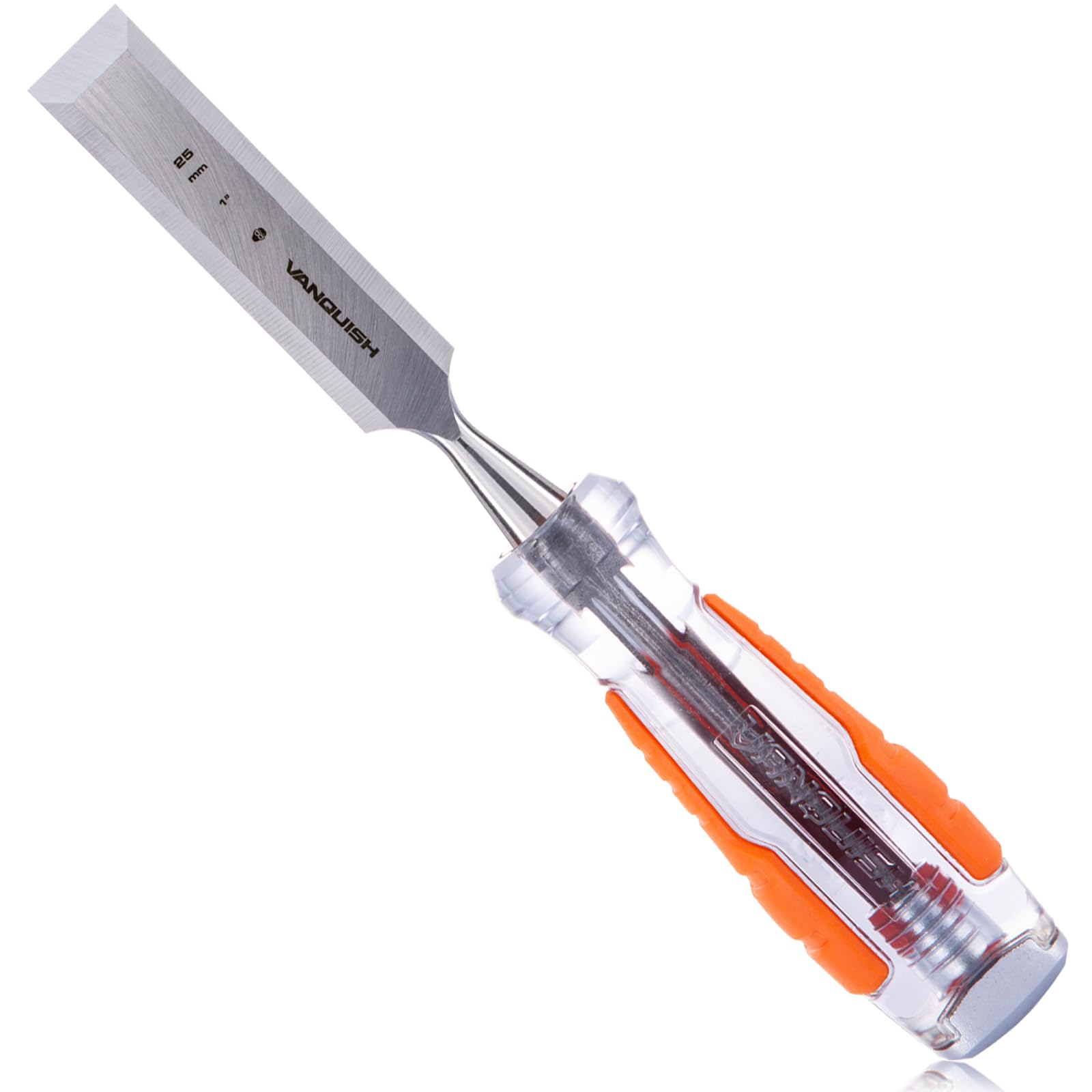 VANQUISH 1 Inch High-Impact Wood Chisel - Forged Steel Mortise Chisel with Go-Thru Design for Professional Woodworking & Carpentry | Perfect for Joinery, Furniture Making & DIY Projects (Model 4606)