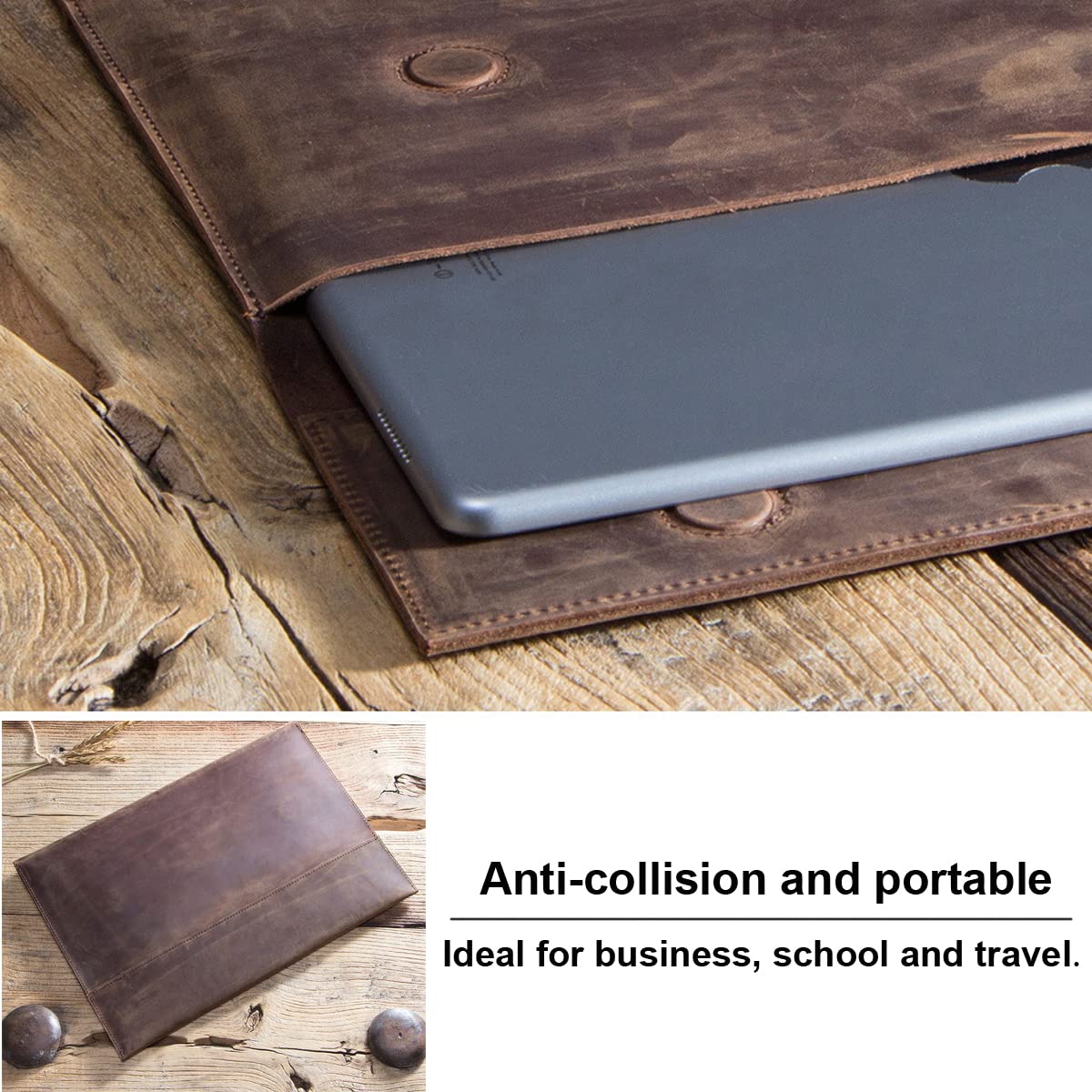 Premium Genuine Leather iPad Sleeve 12.9