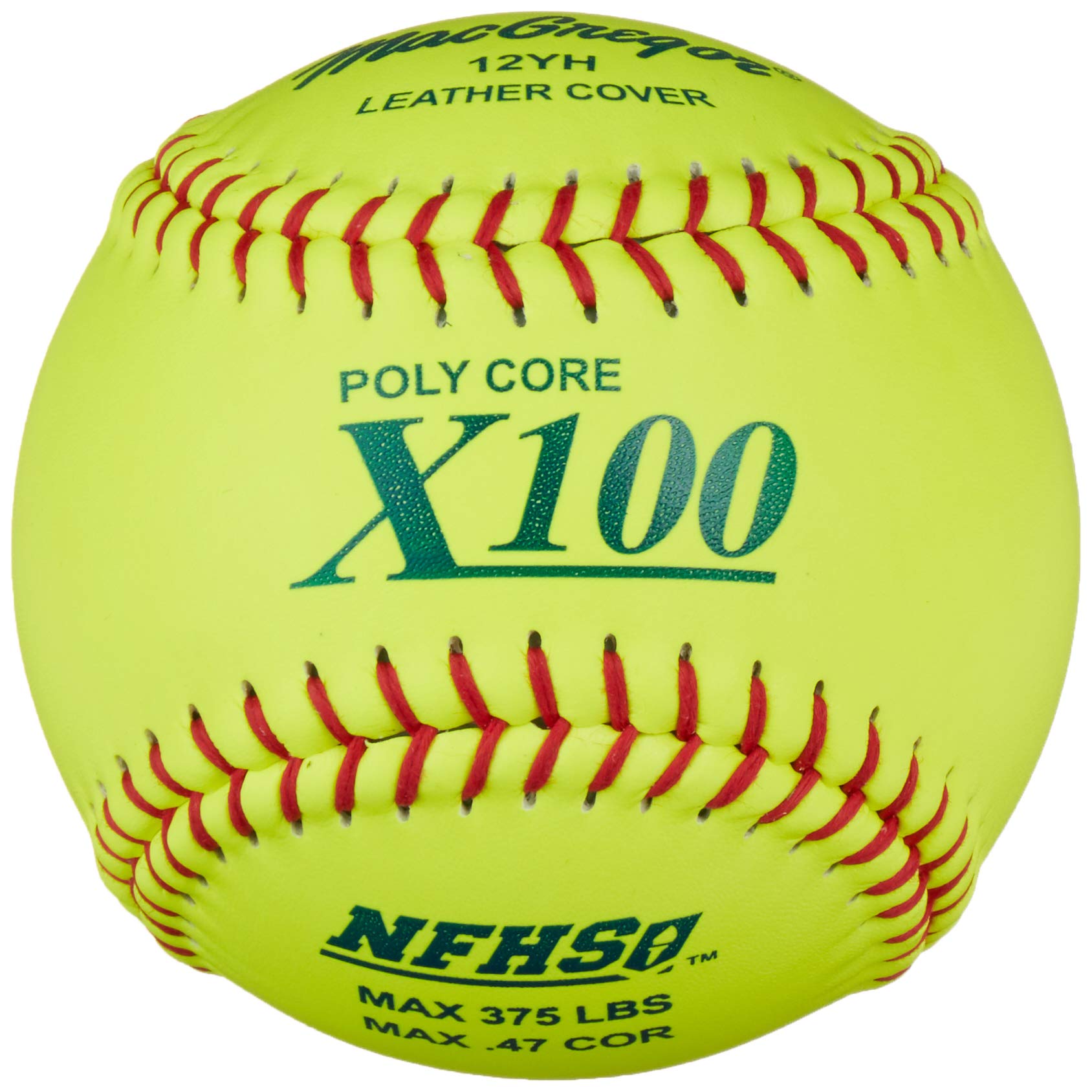 MacGregor NFHS Fast Pitch Softball - Official 12 Inch Softballs (One Dozen) - Perfect for High School Games, Training & Competitive Play